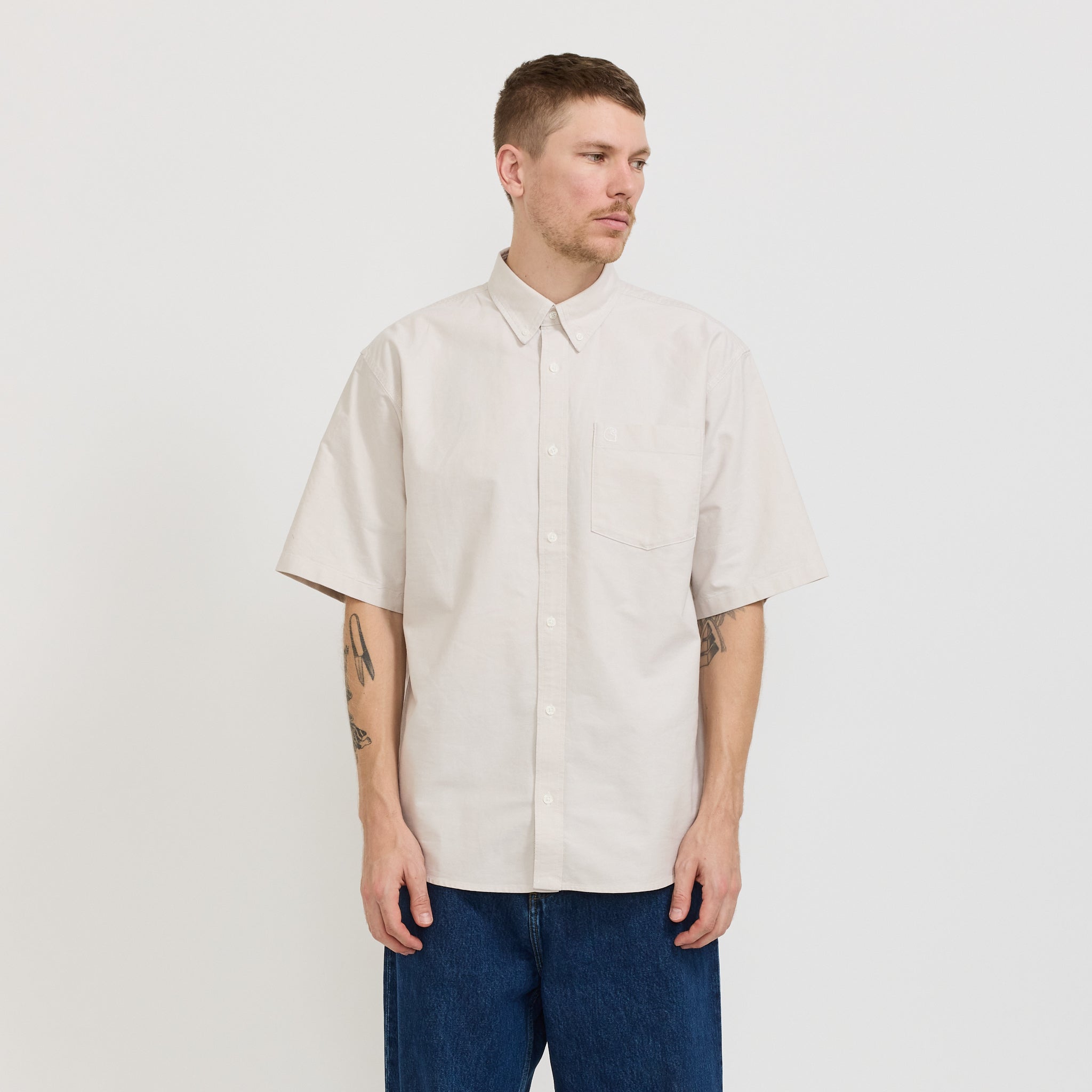 Carhartt WIP S/S Braxton Shirt Fleur De Sel/Wax | Maplestore