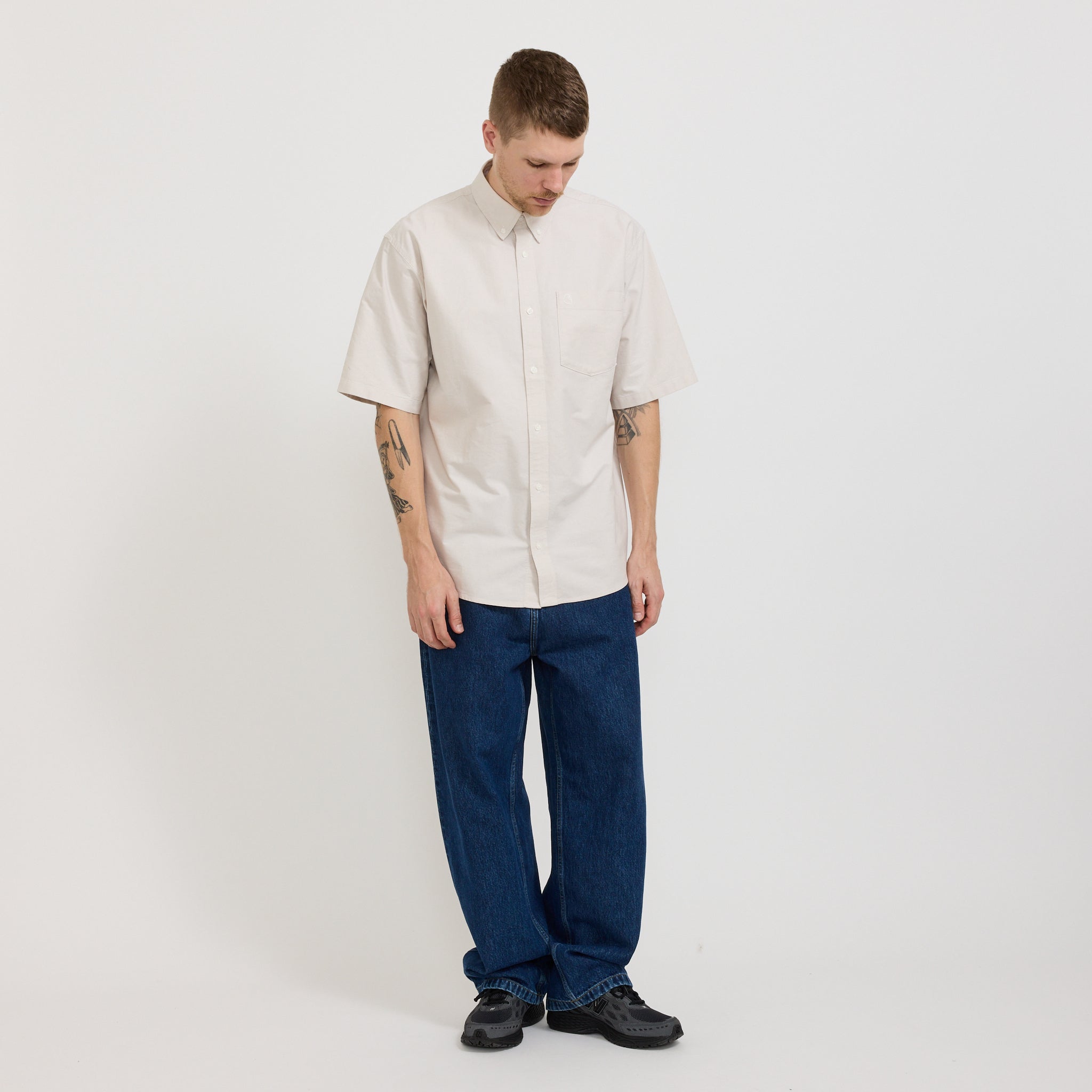 Carhartt WIP | S/S Braxton Shirt Fleur De Sel/Wax | Maplestore