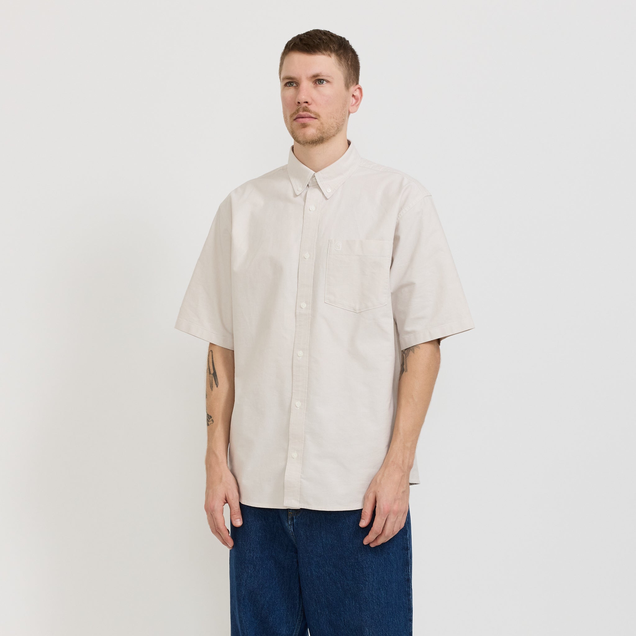 Carhartt WIP | S/S Braxton Shirt Fleur De Sel/Wax | Maplestore