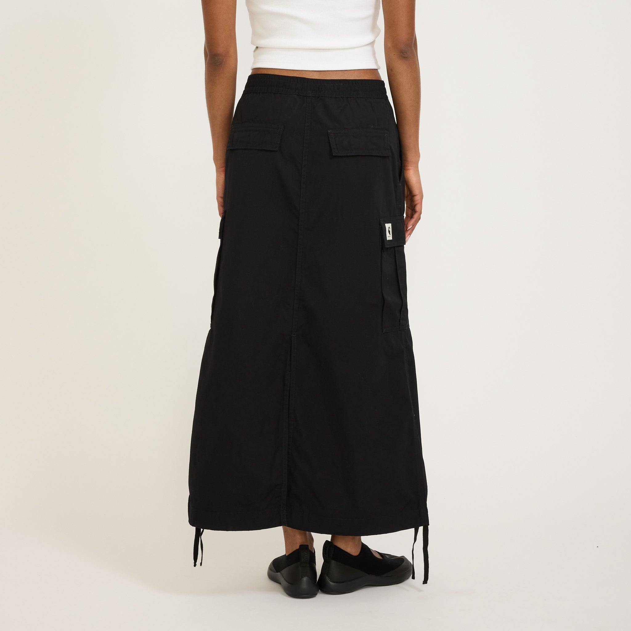 Carhartt WIP | Women's Cargo Skirt Long Black Rinsed | Maplestore