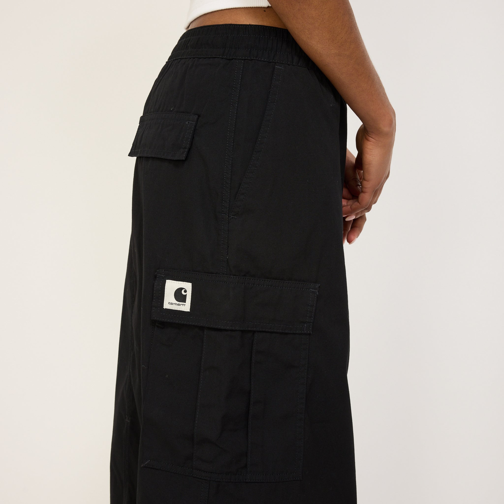 Carhartt WIP | Women's Cargo Skirt Long Black Rinsed | Maplestore