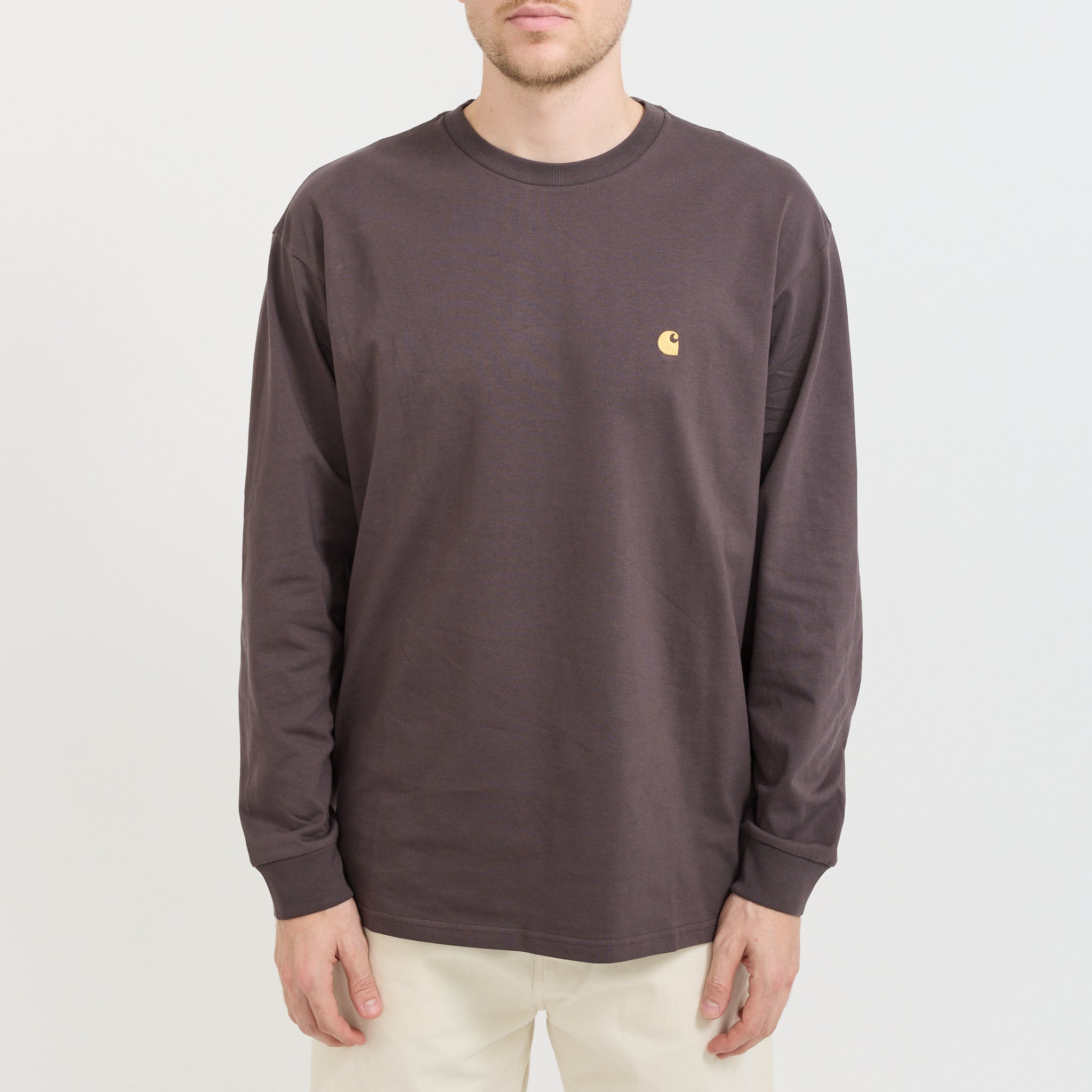 Carhartt WIP | L/S Chase T-Shirt Shale/Gold | Maplestore