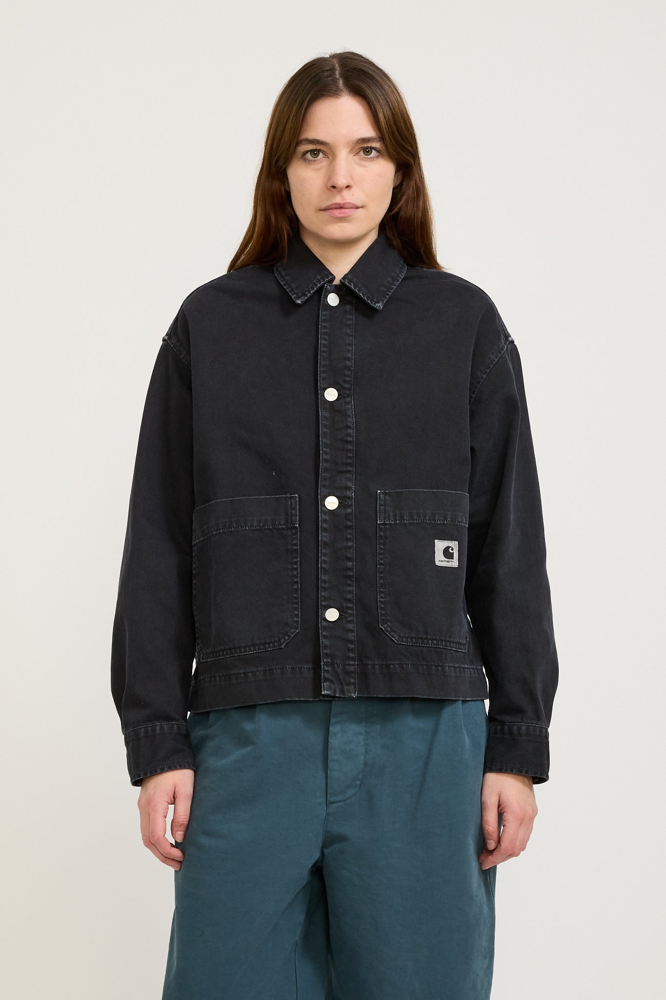 Carhartt black jean jacket best sale