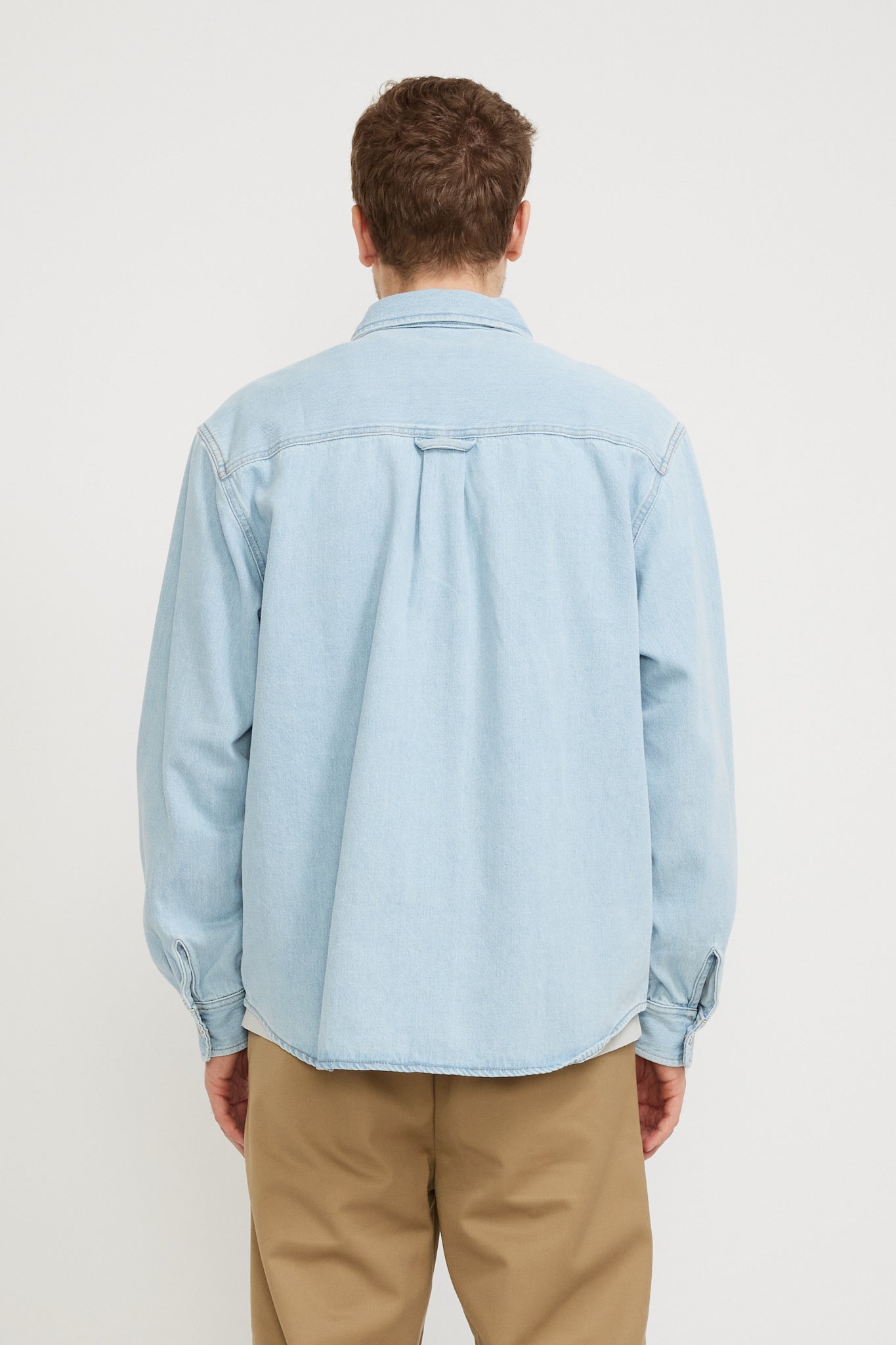 Carhartt WIP | Harvey Shirt Jacket Blue Stone Bleached | Maplestore