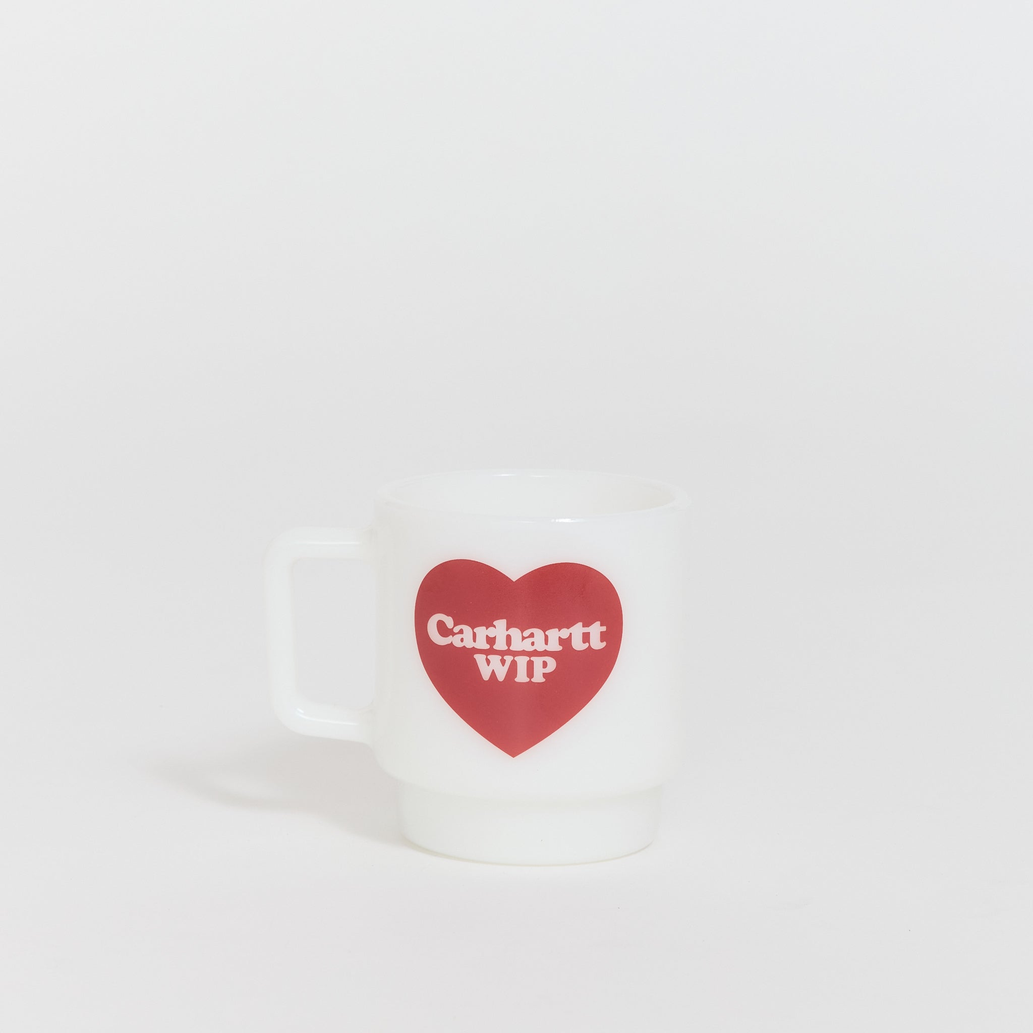 Heart Glass Mug White