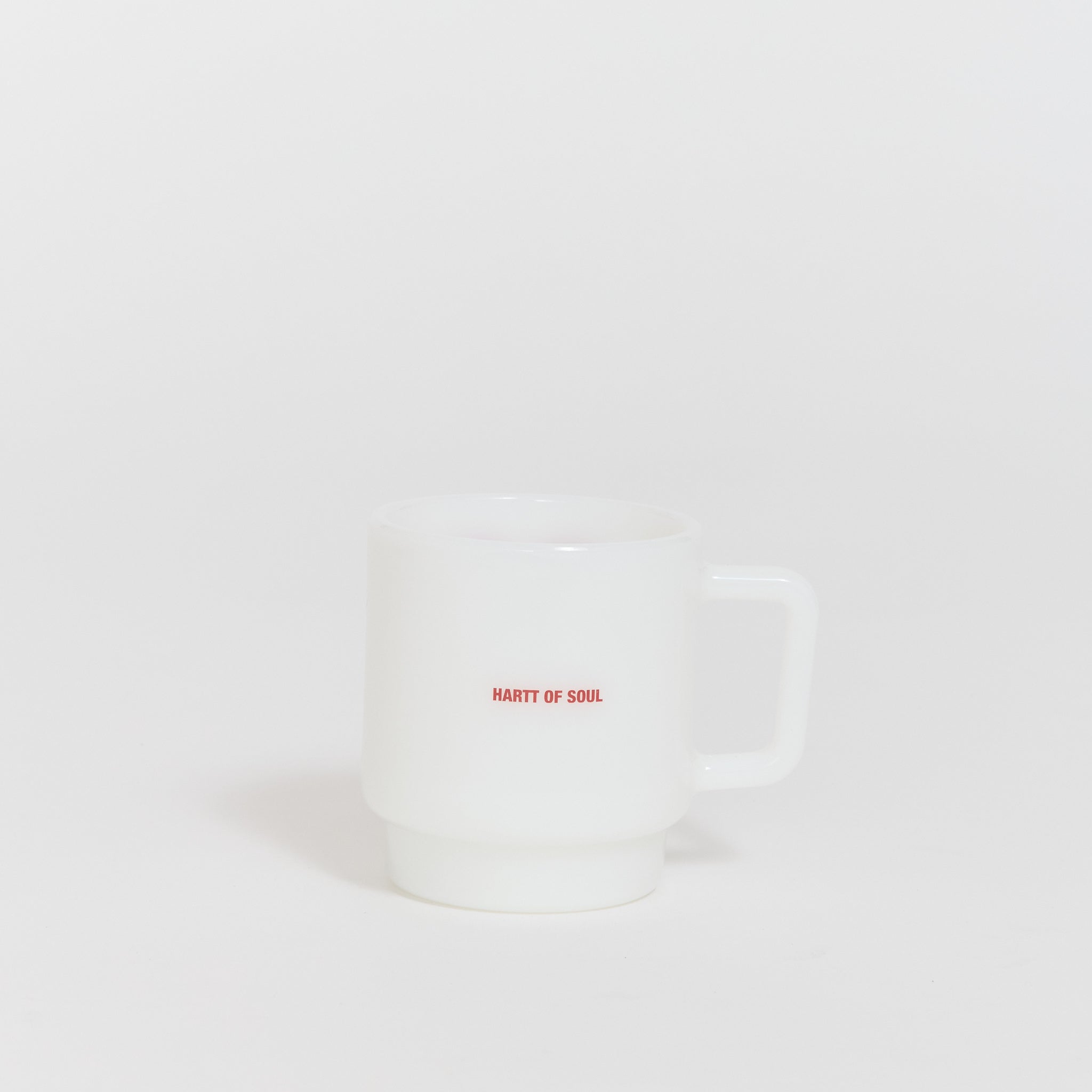 Heart Glass Mug White