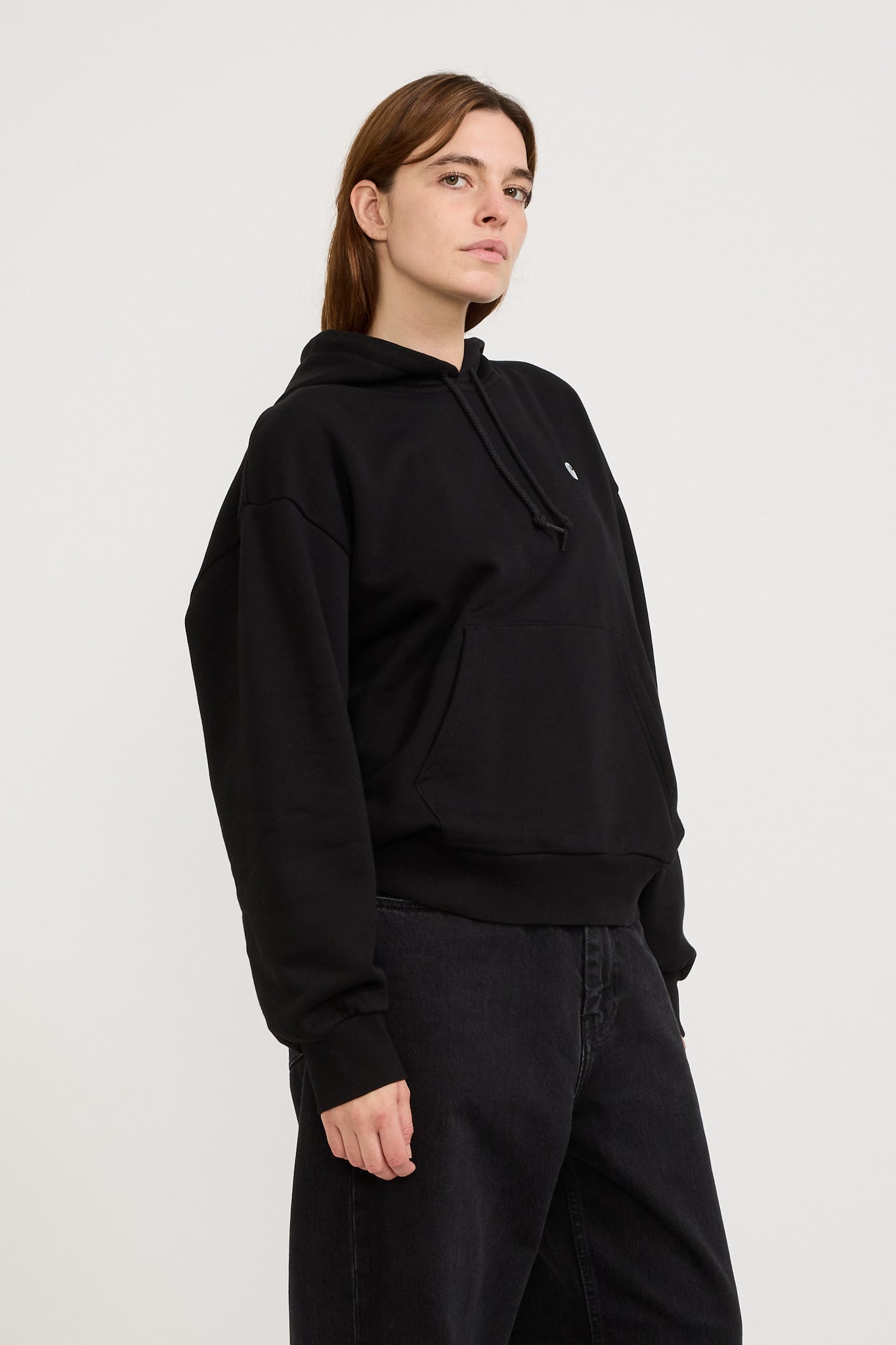 Carhartt WIP | Hooded Casey Sweatshirt Black/Silver | Maplestore