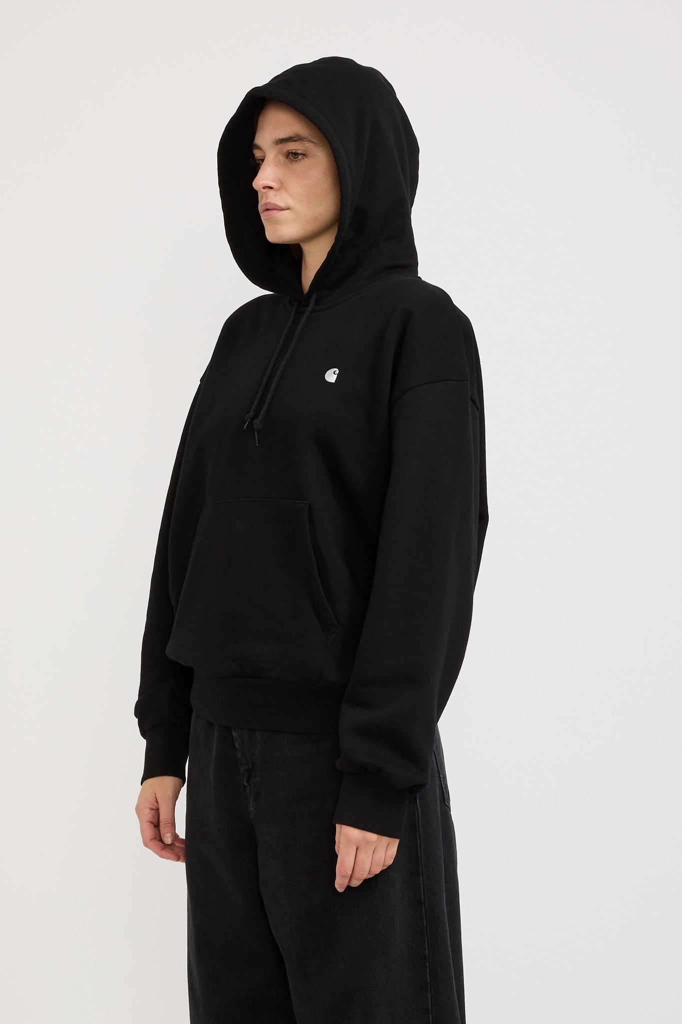 Carhartt WIP | Hooded Casey Sweatshirt Black/Silver | Maplestore