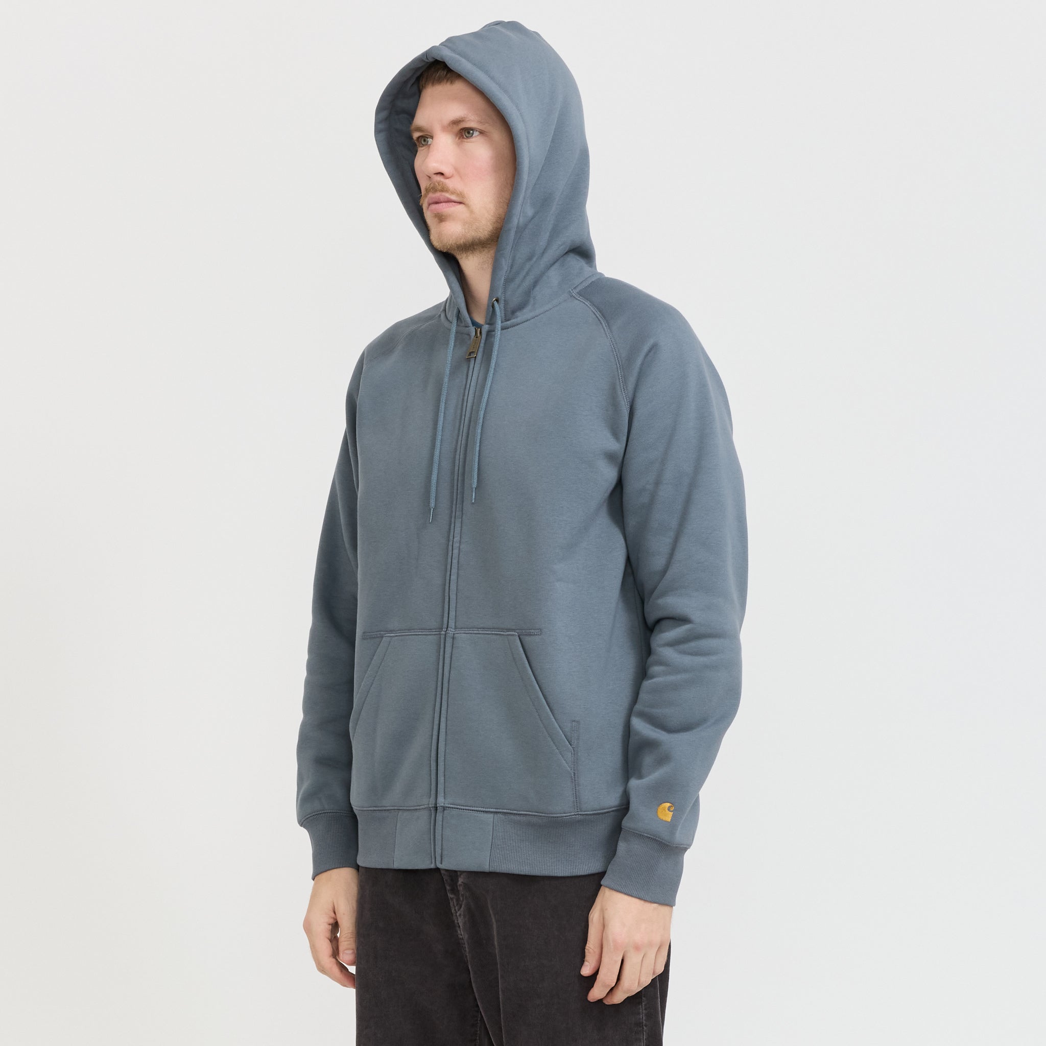 Carhartt WIP | Hooded Chase Jacket Cozy Blue/Gold | Maplestore