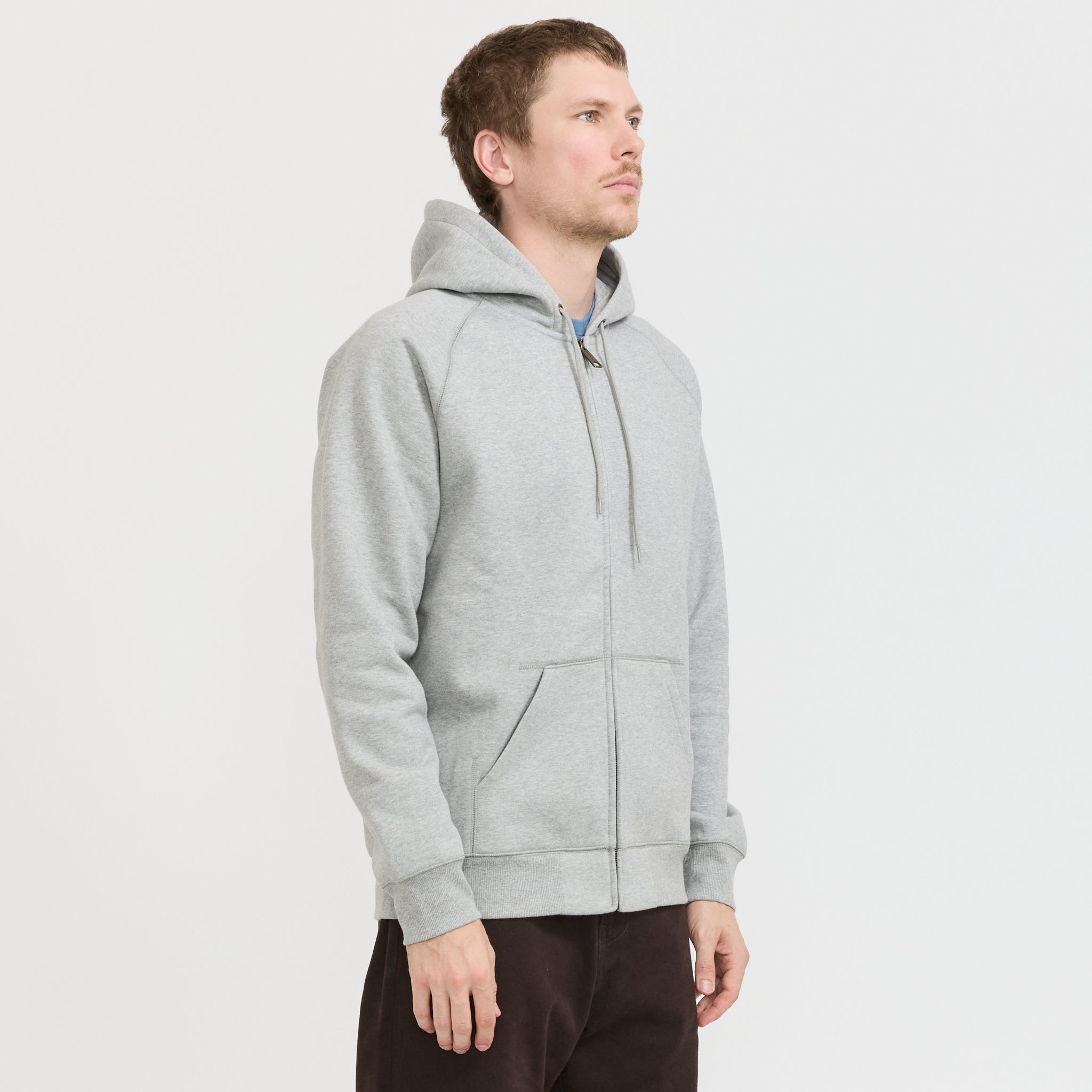 Carhartt WIP | Hooded Chase Jacket Grey Heather/Gold | Maplestore