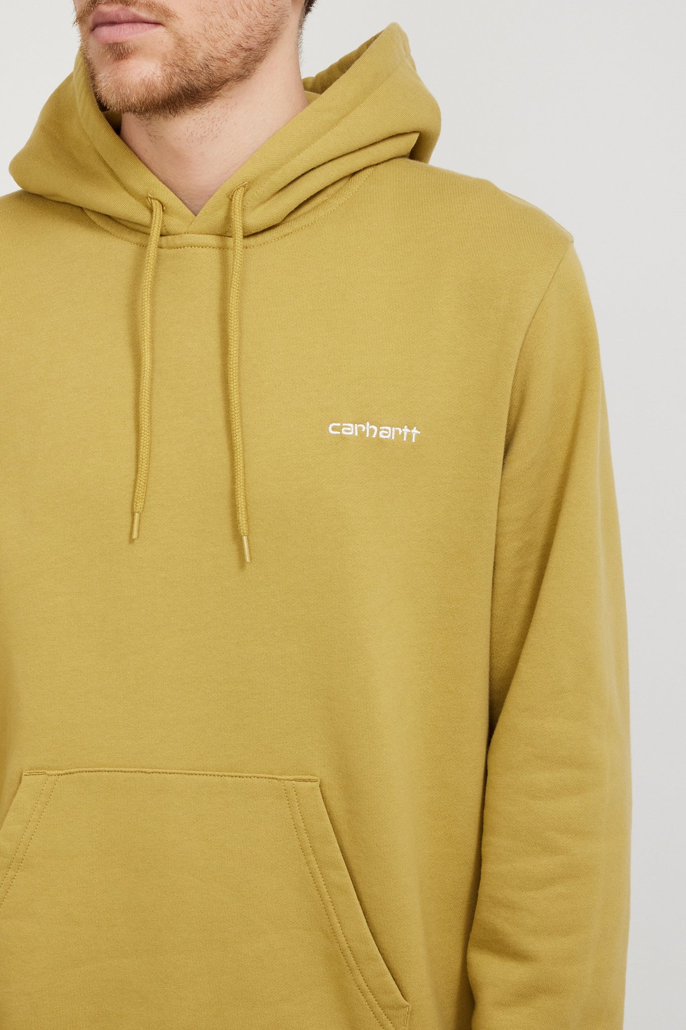 Carhartt WIP | Hooded Script Embroidery Sweat Agate/White | Maplestore