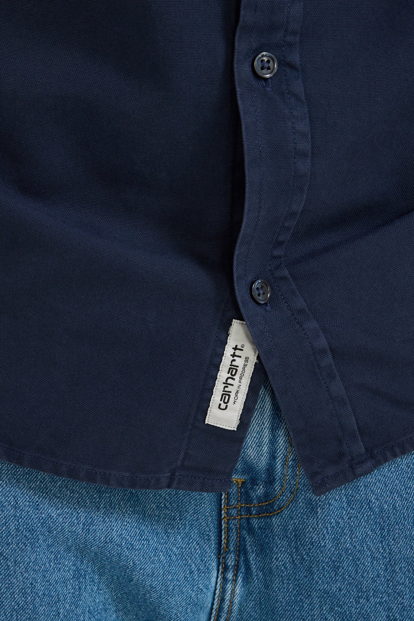 L/S Bolton Shirt Air Force Blue Garment