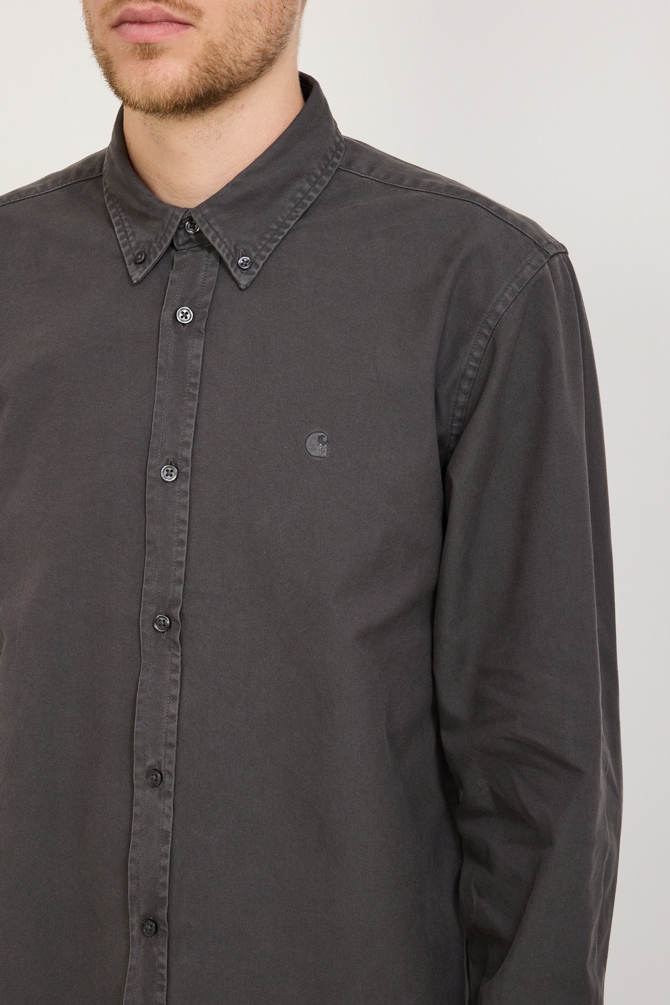 L/S Bolton Shirt Graphite Garment Dye