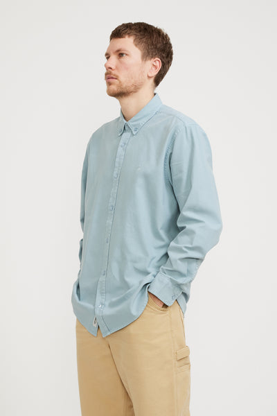 Carhartt WIP | L/S Bolton Shirt Frosted Blue | Maplestore