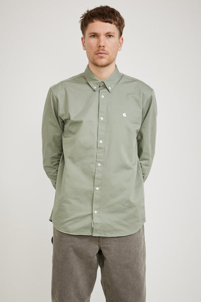 Carhartt WIP | L/S Madison Shirt Yucca / White | Maplestore