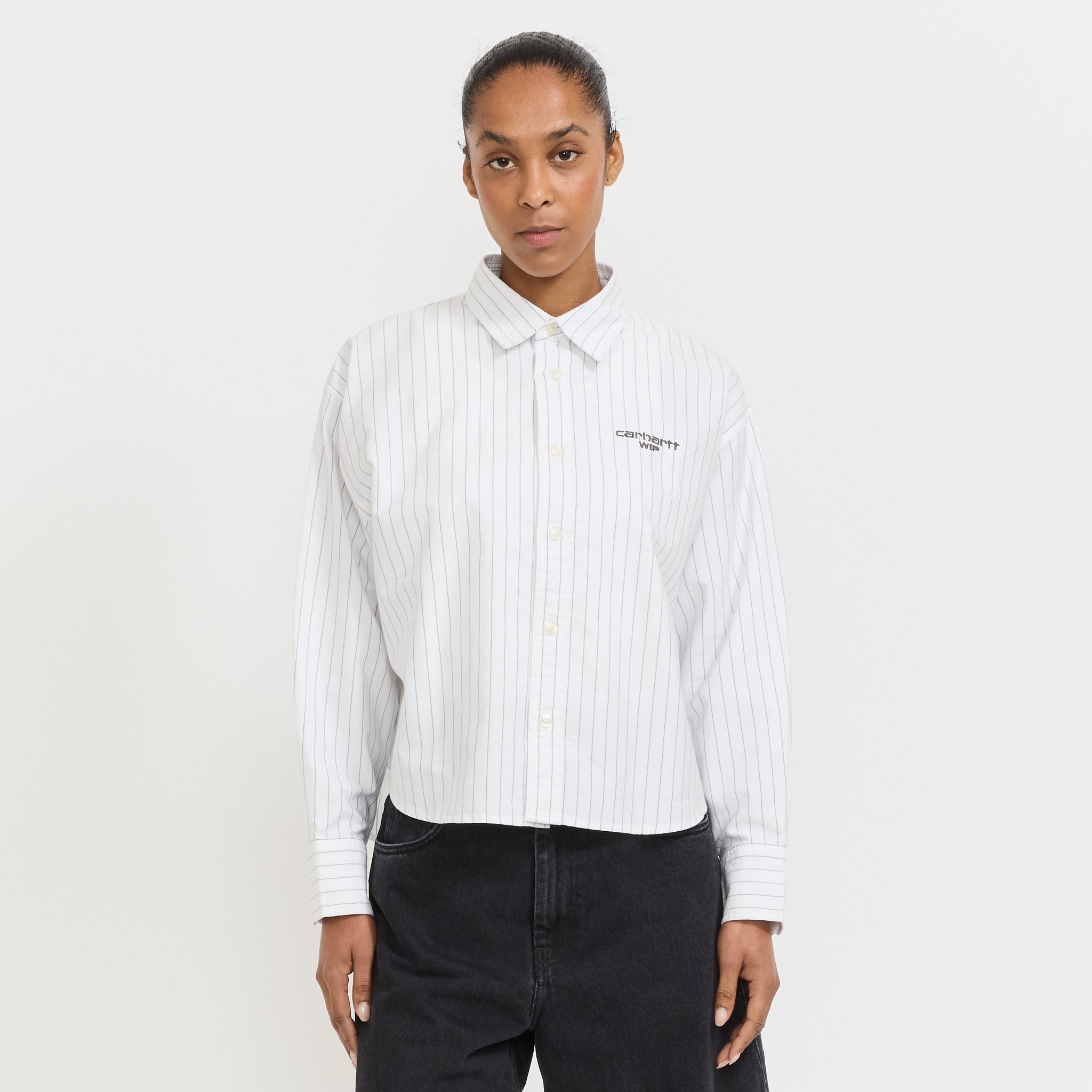 Carhartt WIP | L/S Cassel Shirt Cassel Stripe White/Black | Maplestore