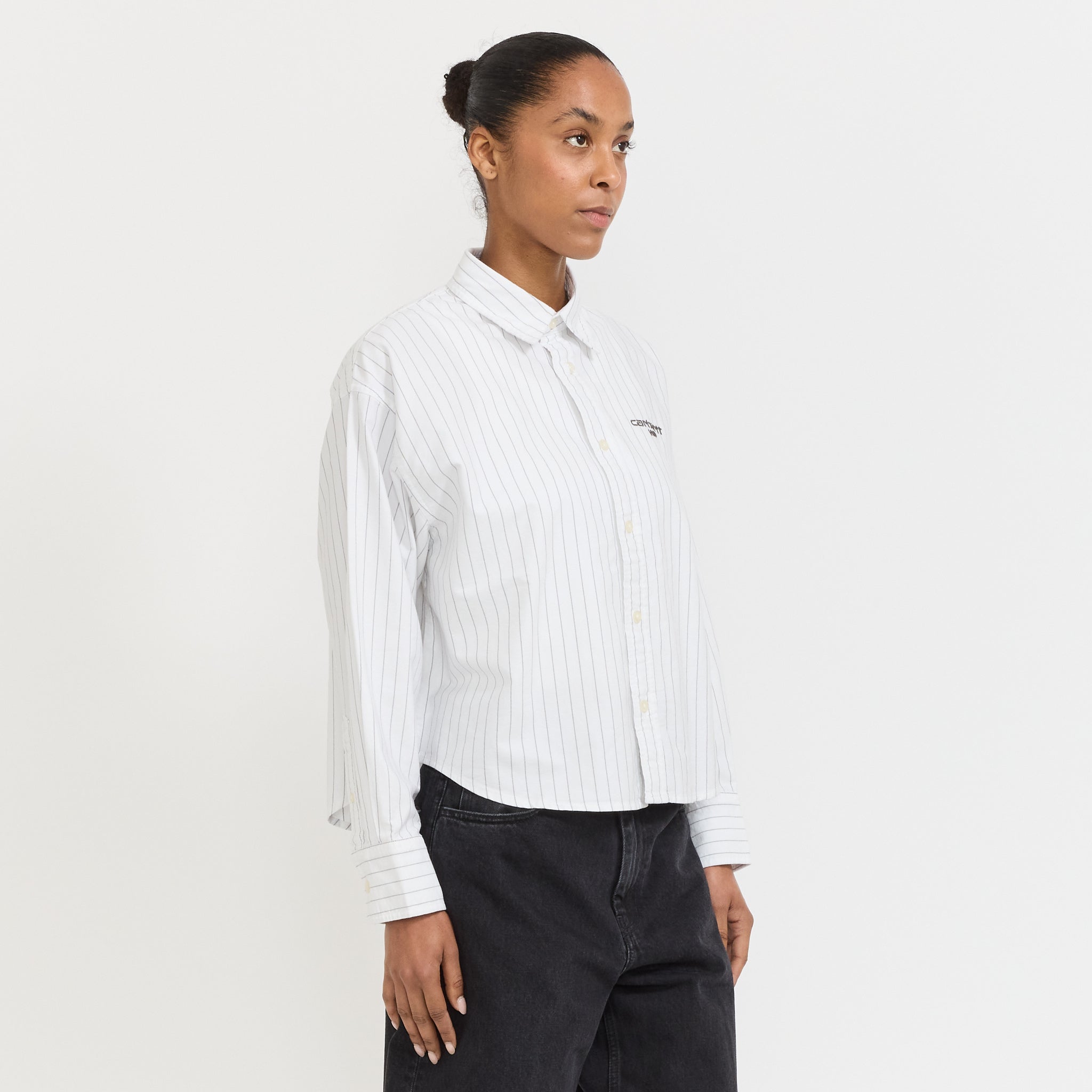 Carhartt WIP | L/S Cassel Shirt Cassel Stripe White/Black | Maplestore