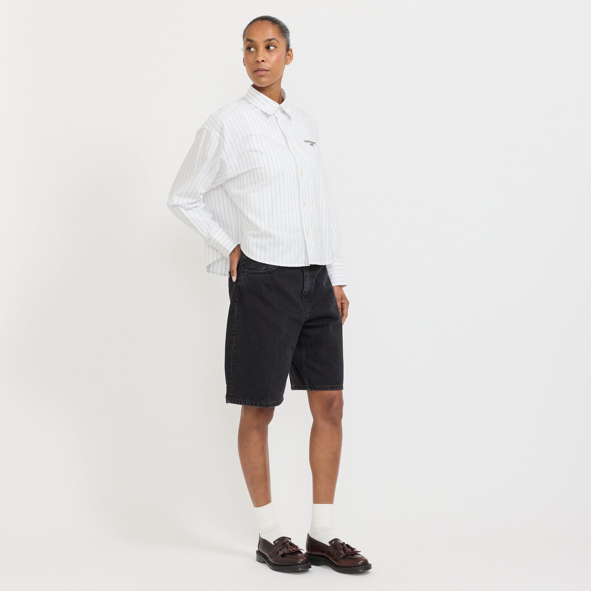 Carhartt WIP | L/S Cassel Shirt Cassel Stripe White/Black | Maplestore