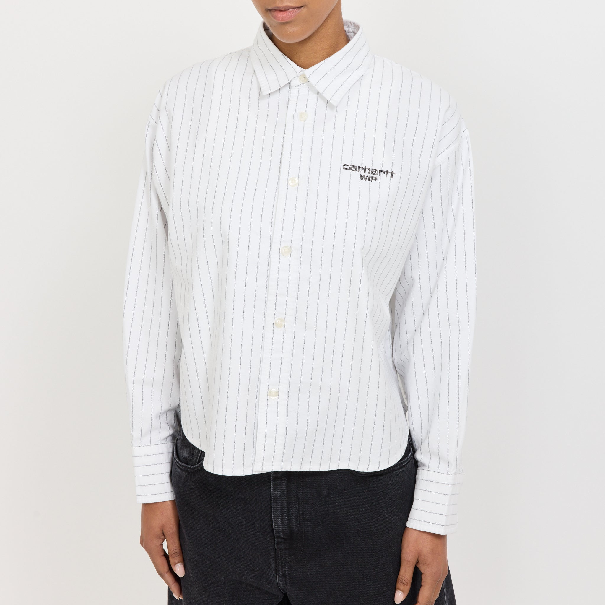 Carhartt WIP | L/S Cassel Shirt Cassel Stripe White/Black | Maplestore