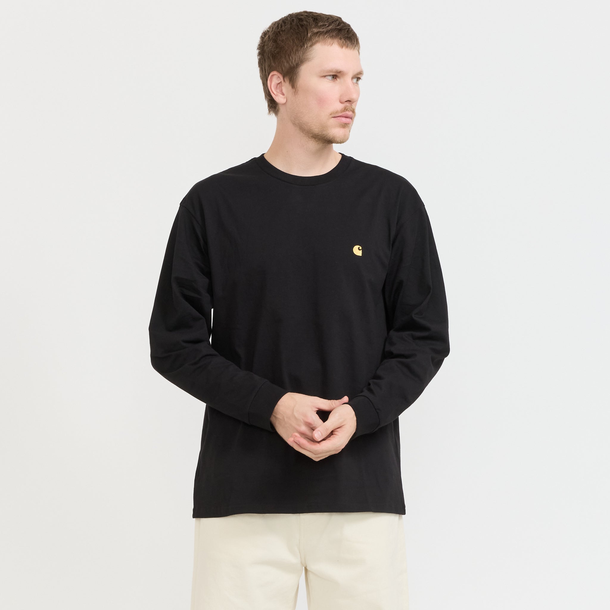 Carhartt WIP | L/S Chase T-Shirt Black/Gold | Maplestore