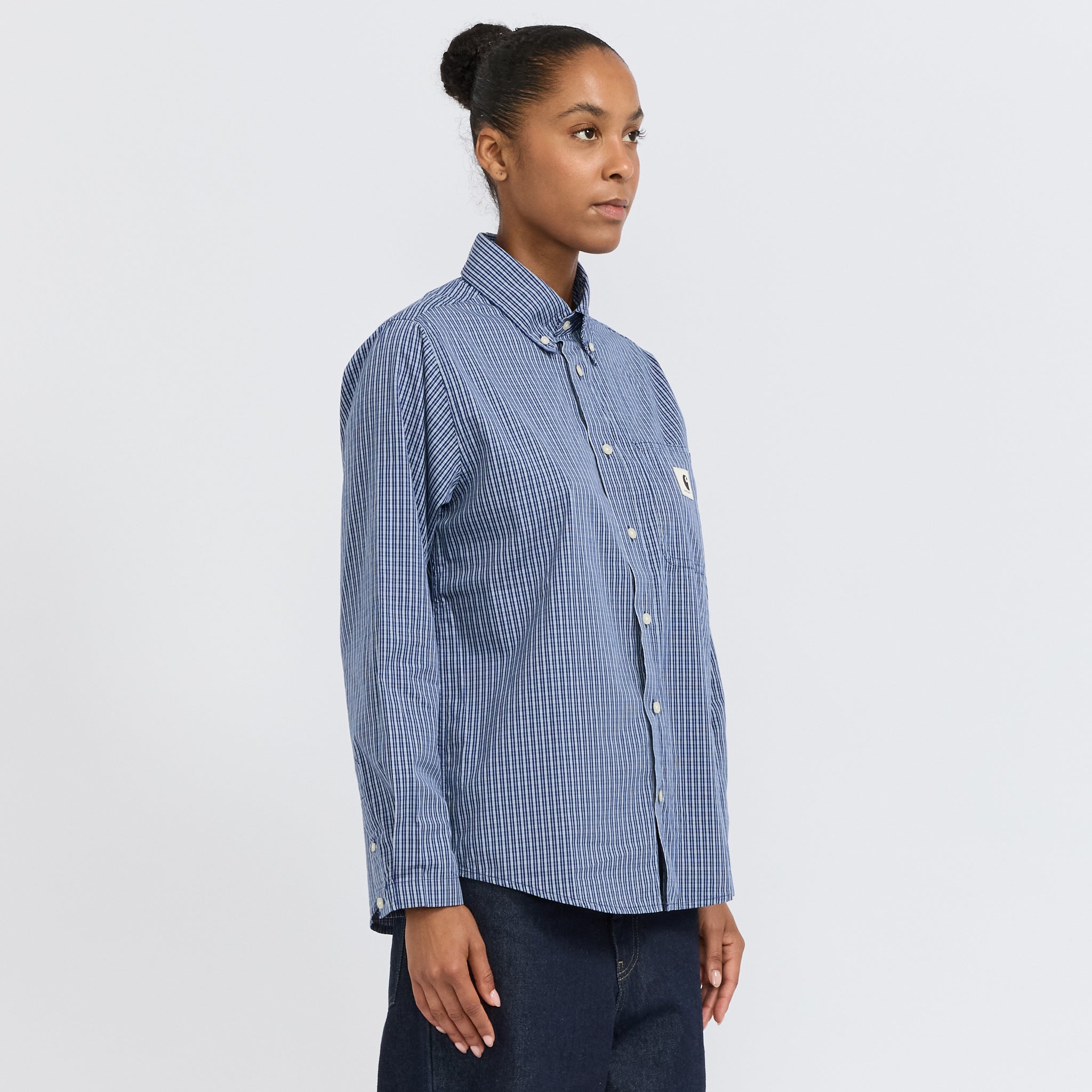 Womens L/S Groff Shirt Groff Check/Blue
