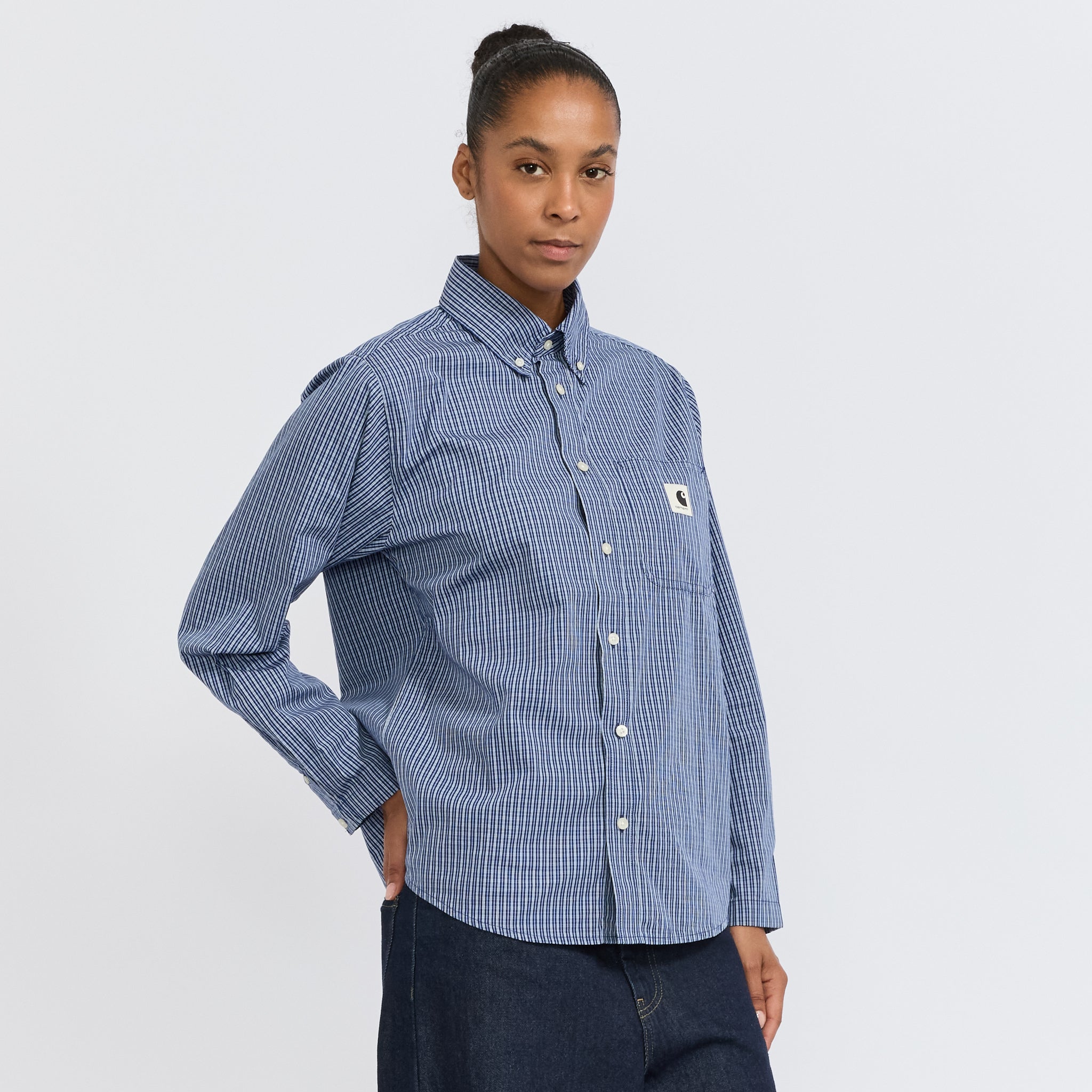 Womens L/S Groff Shirt Groff Check/Blue