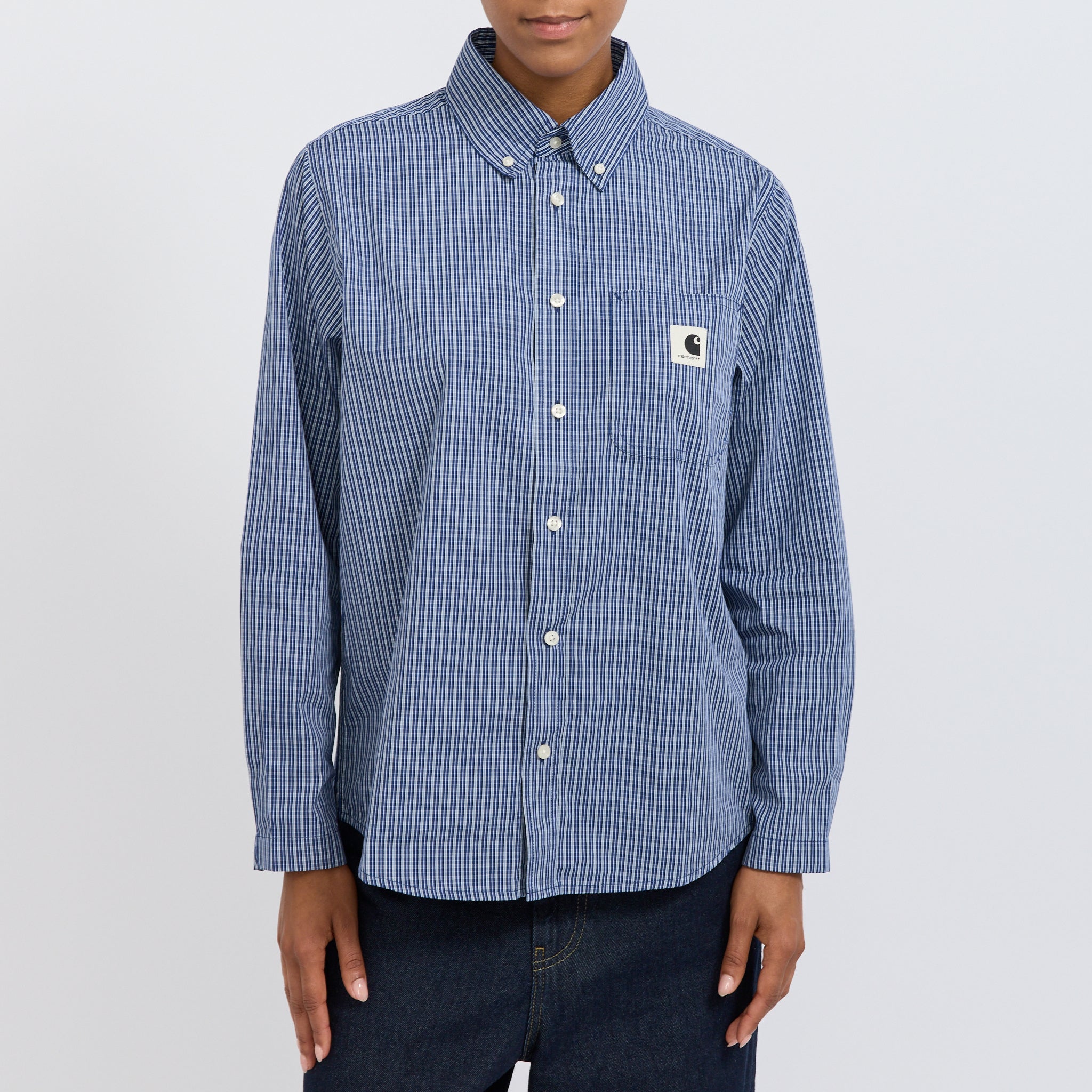Womens L/S Groff Shirt Groff Check/Blue