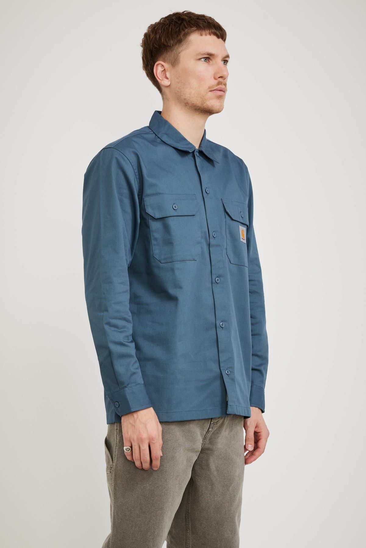 Carhartt WIP L/S Master Shirt Storm Blue | Maplestore