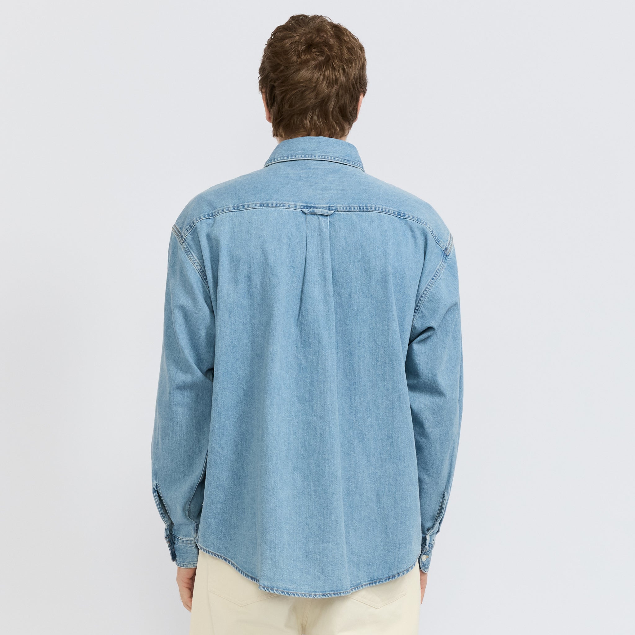 L/S Lucas Shirt Blue Bleached