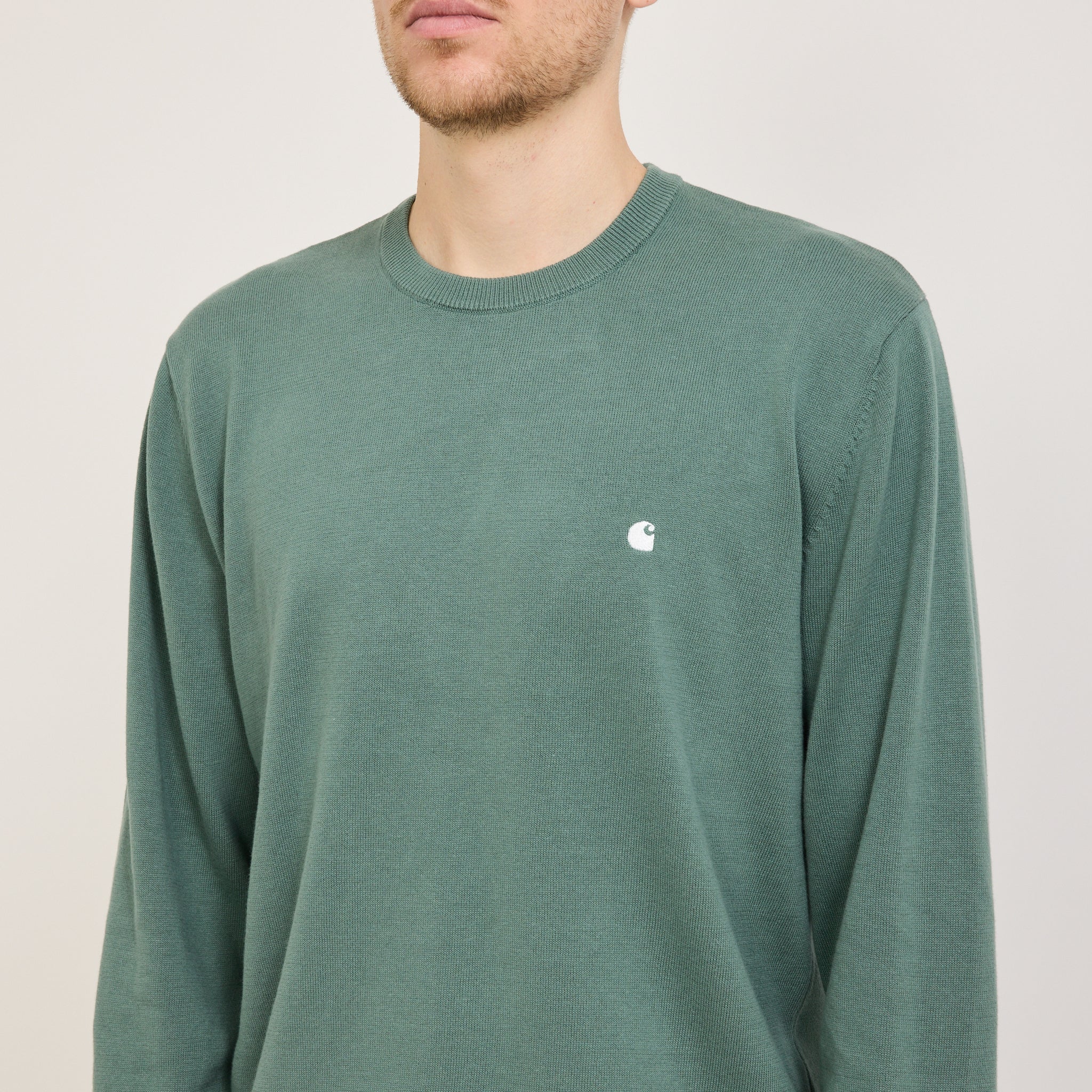 Madison Sweater Silver Pine/White