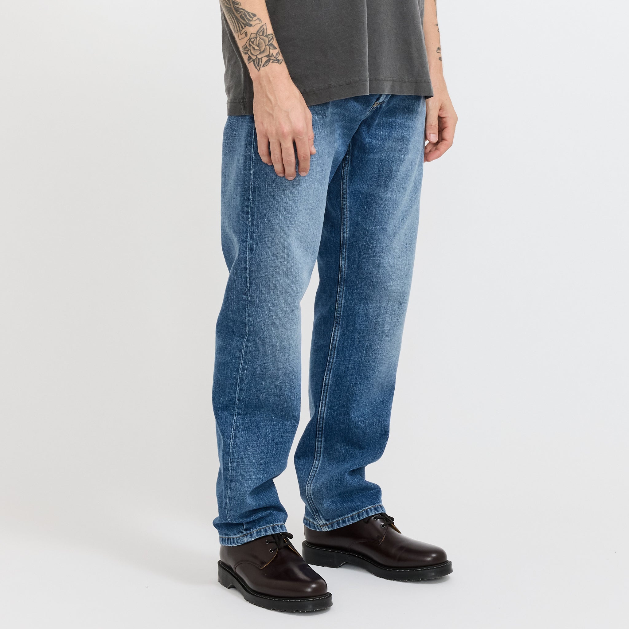 Marlow Pant Blue Worn Bleached