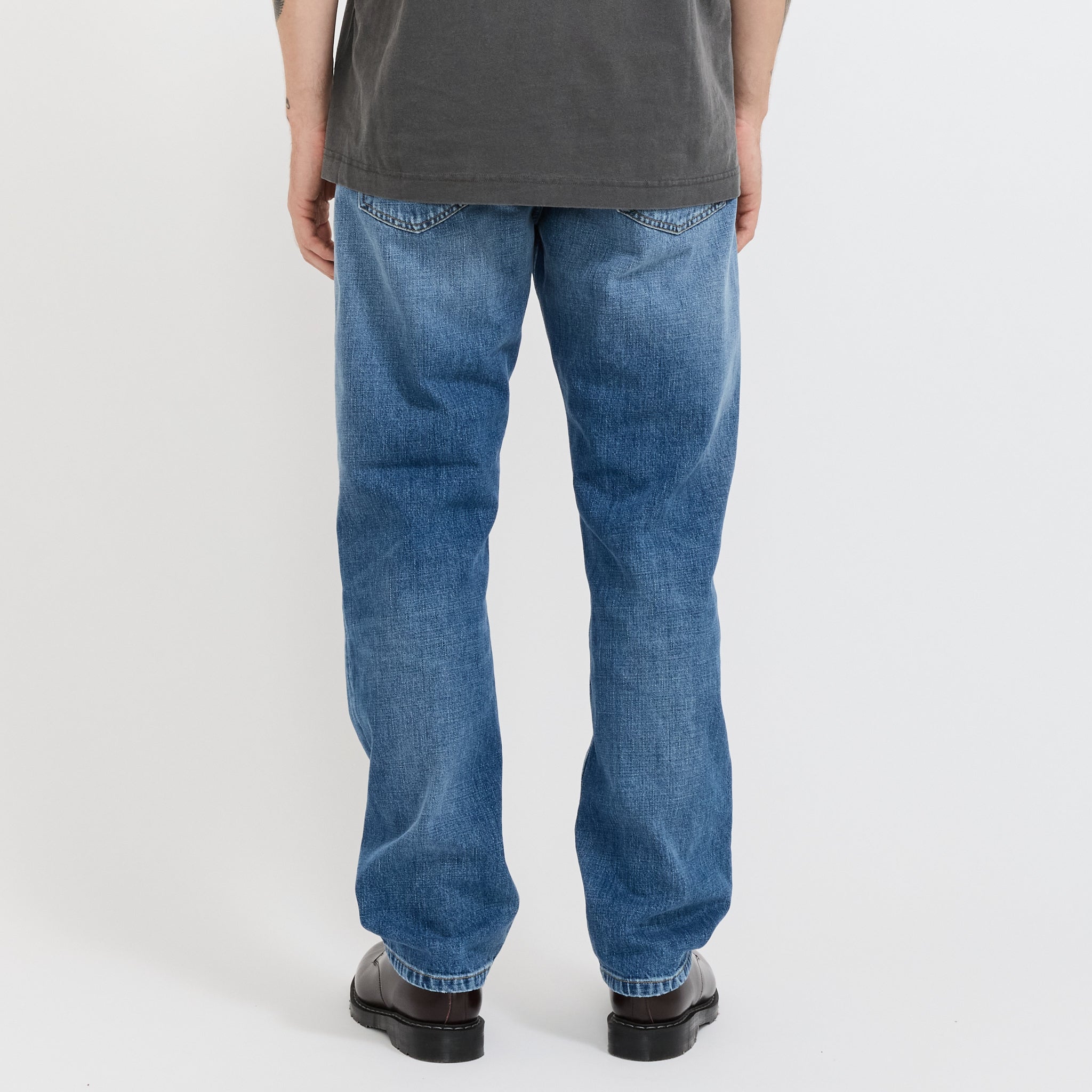 Marlow Pant Blue Worn Bleached