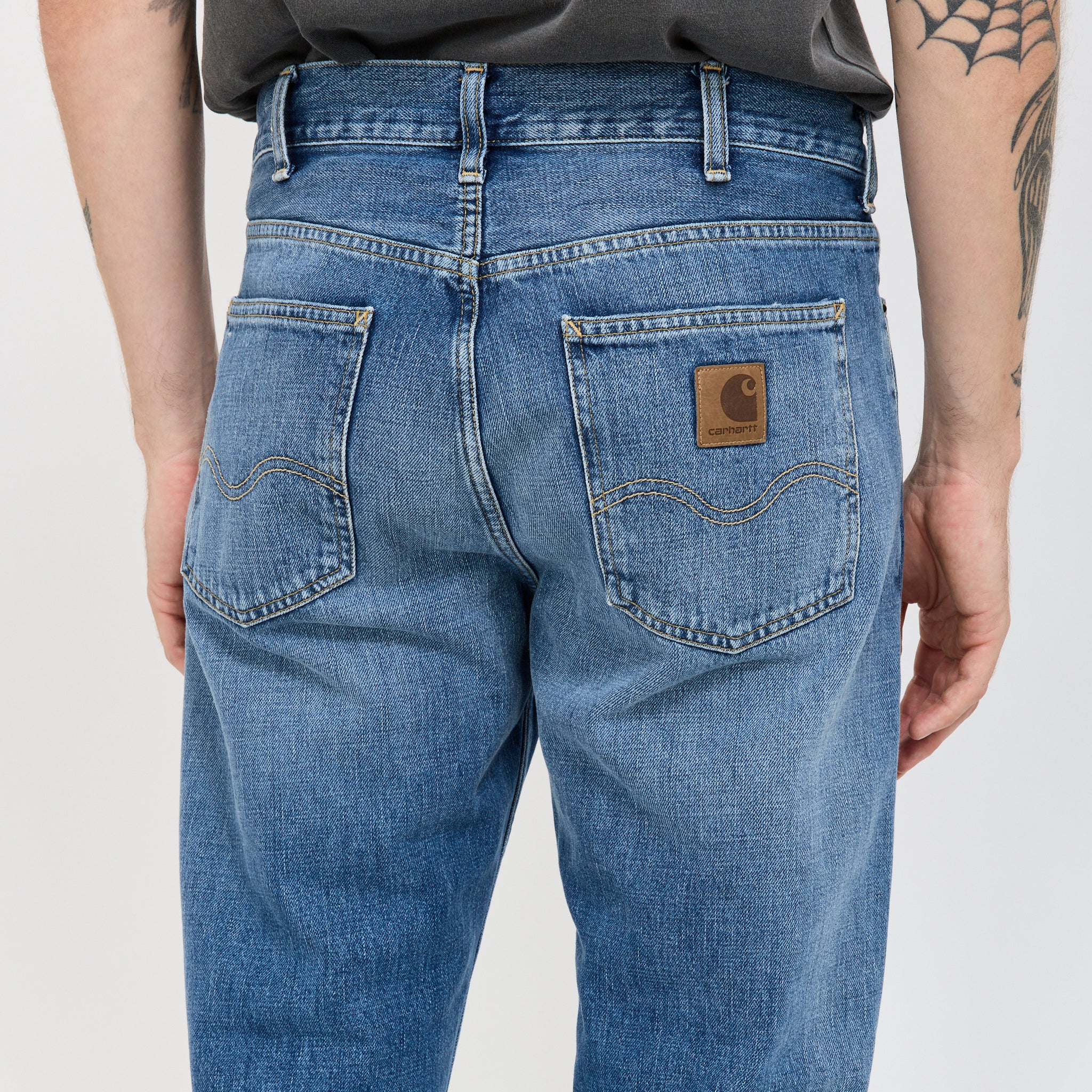Marlow Pant Blue Worn Bleached