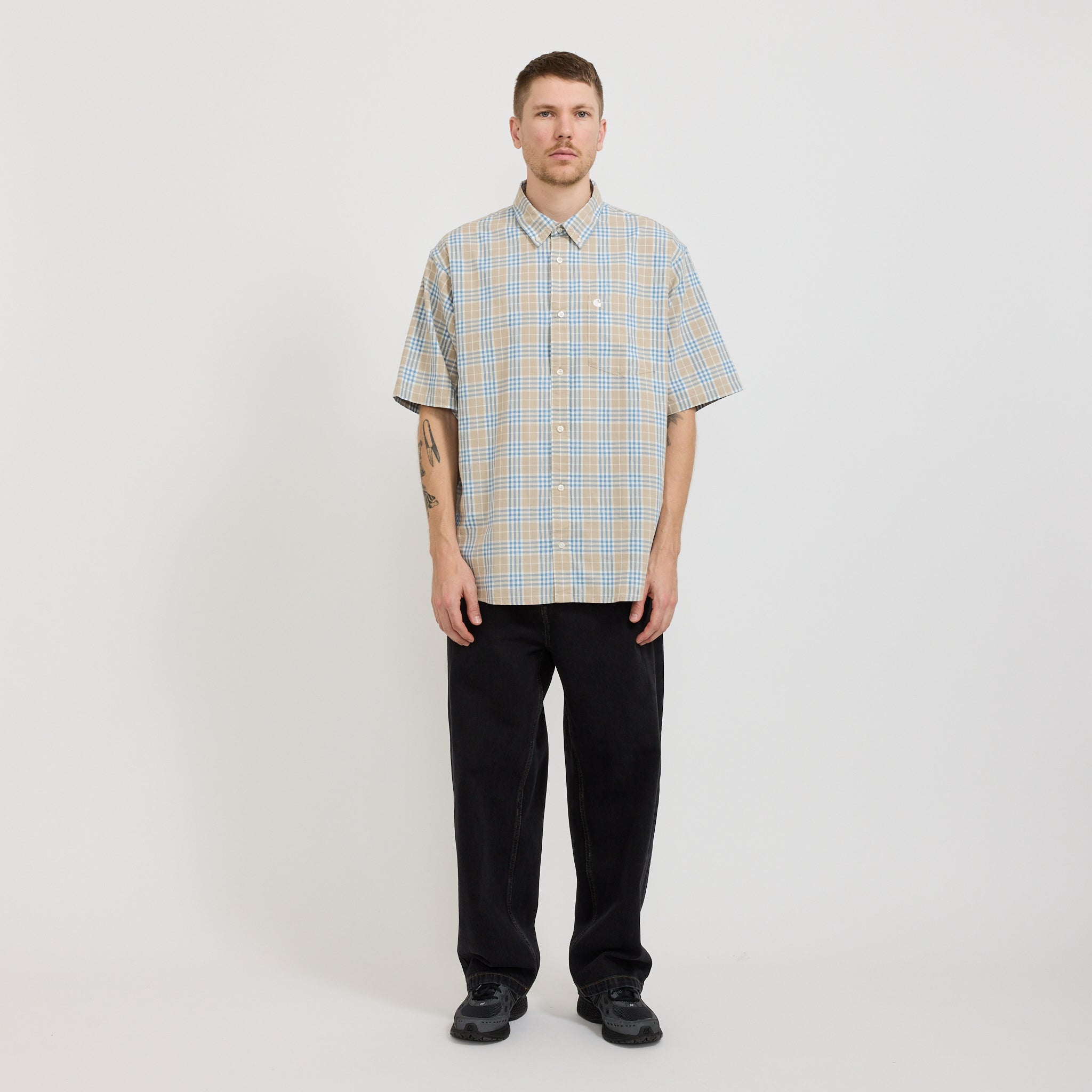 S/S Niven Shirt Niven Check/Wall/Wax