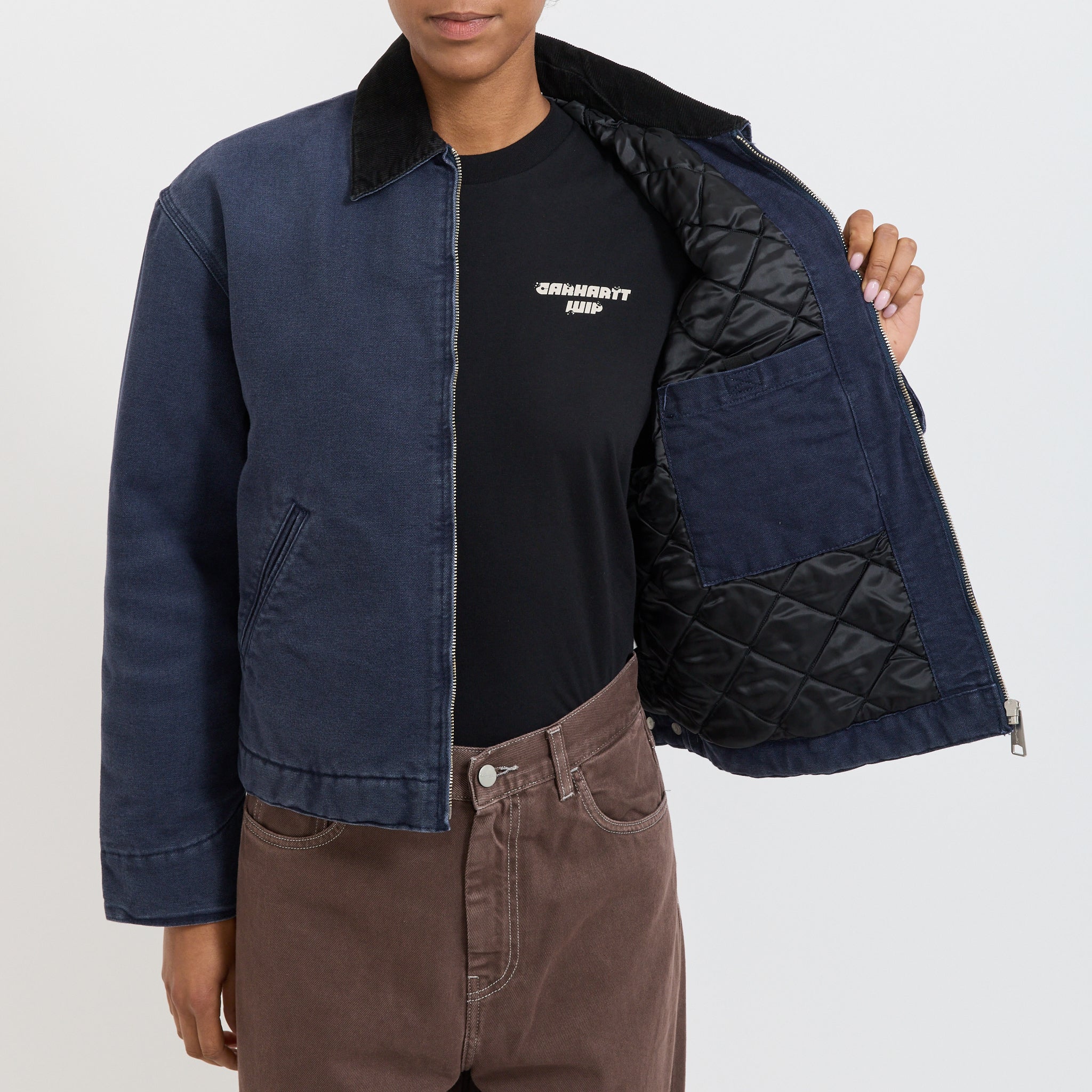 Women's OG Detroit Jacket Dark Navy/Black Stone Canvas