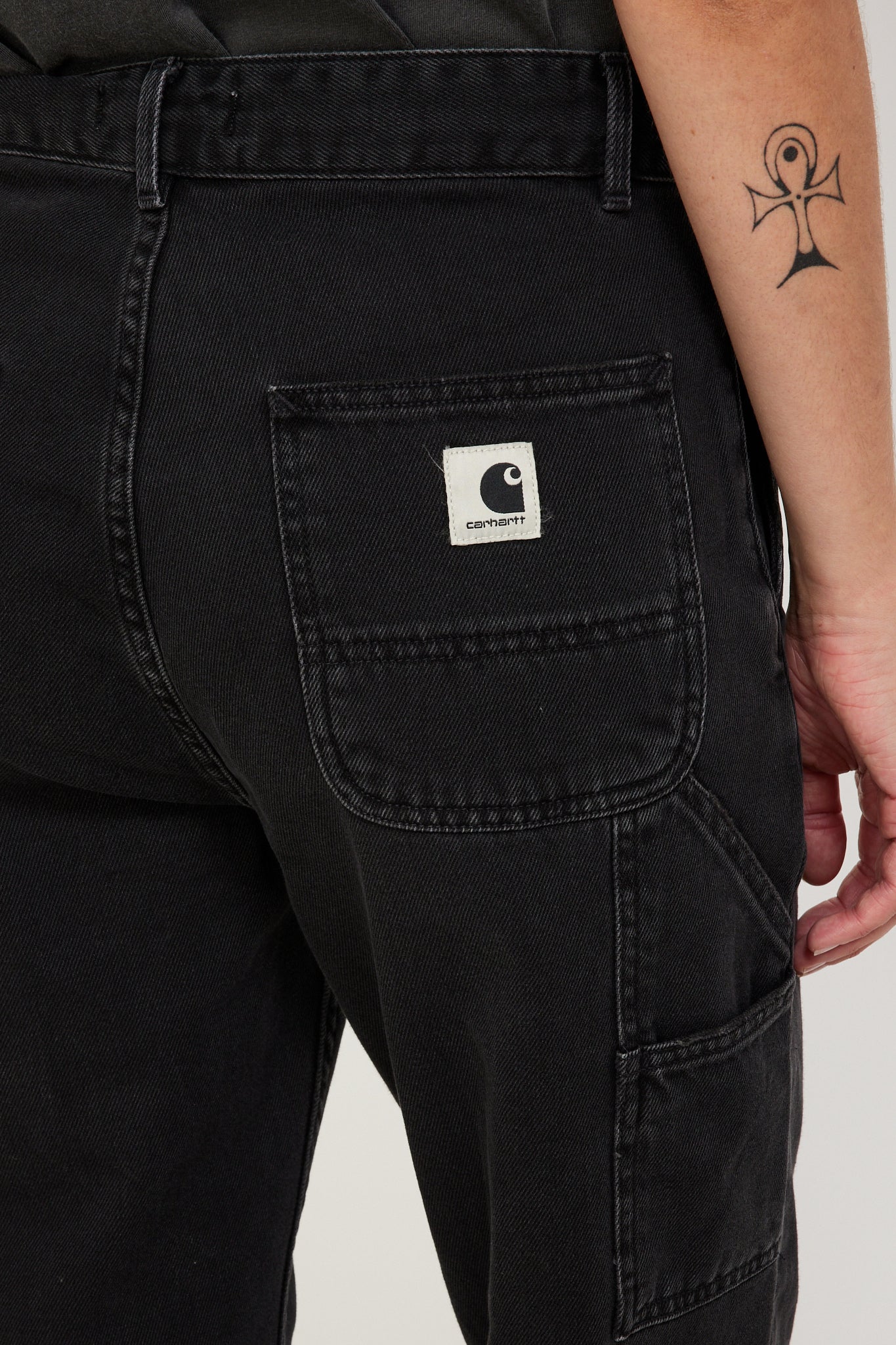 Carhartt WIP | Women's Pierce Pant Straight Black Stone Washed | Maplestore