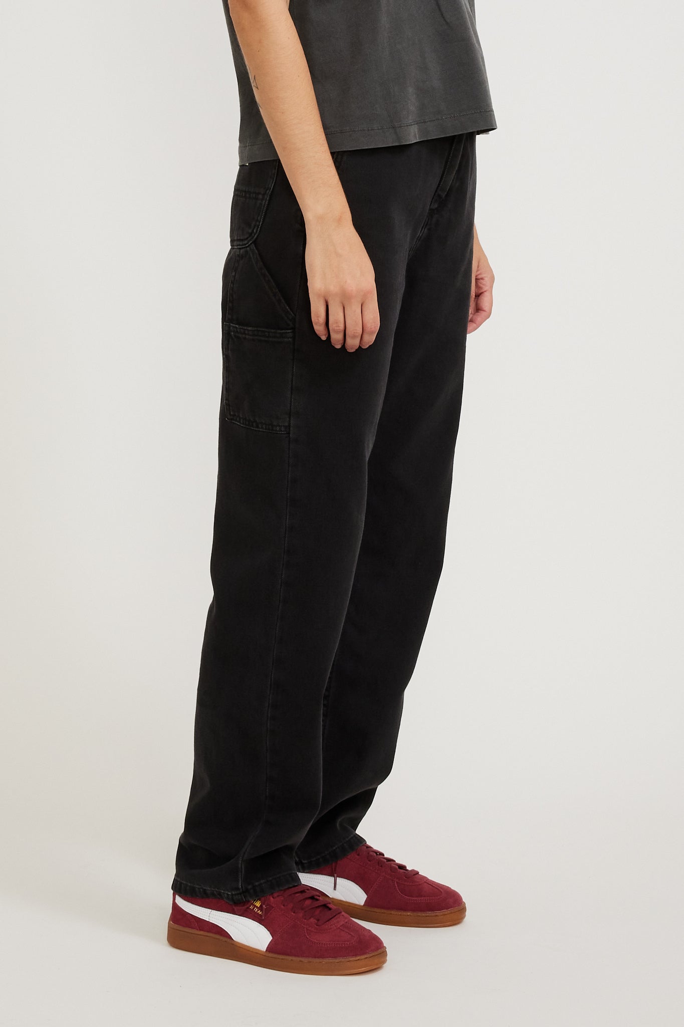 Carhartt WIP | Women's Pierce Pant Straight Black Stone Washed | Maplestore