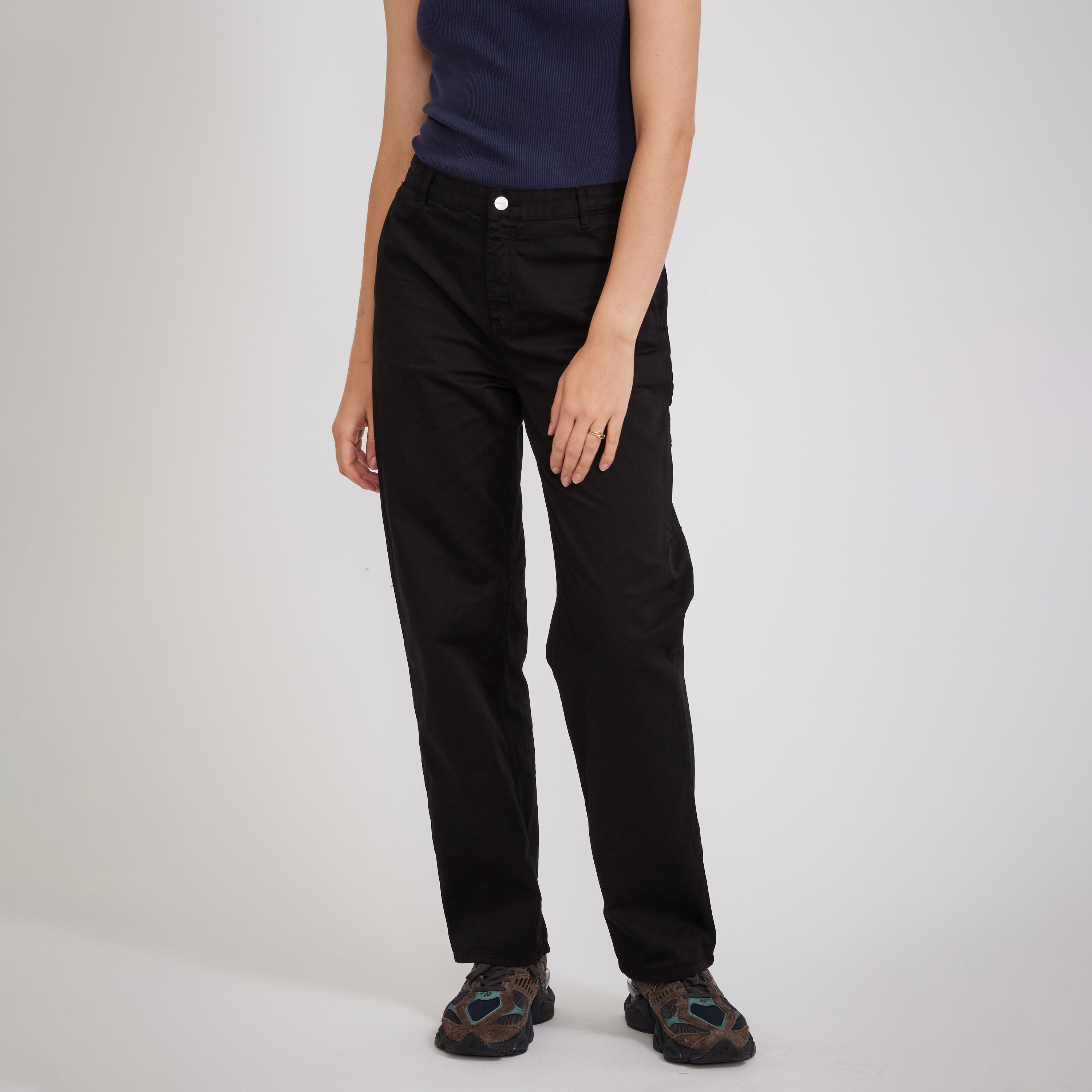 Women's Pierce Pant Straight Black Garment Dyed