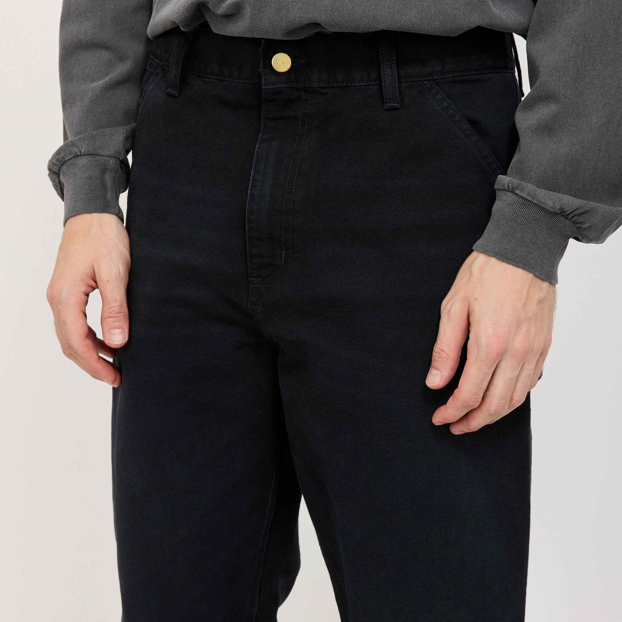 Carhartt WIP | Single Knee Pant Black Stone Canvas | Maplestore