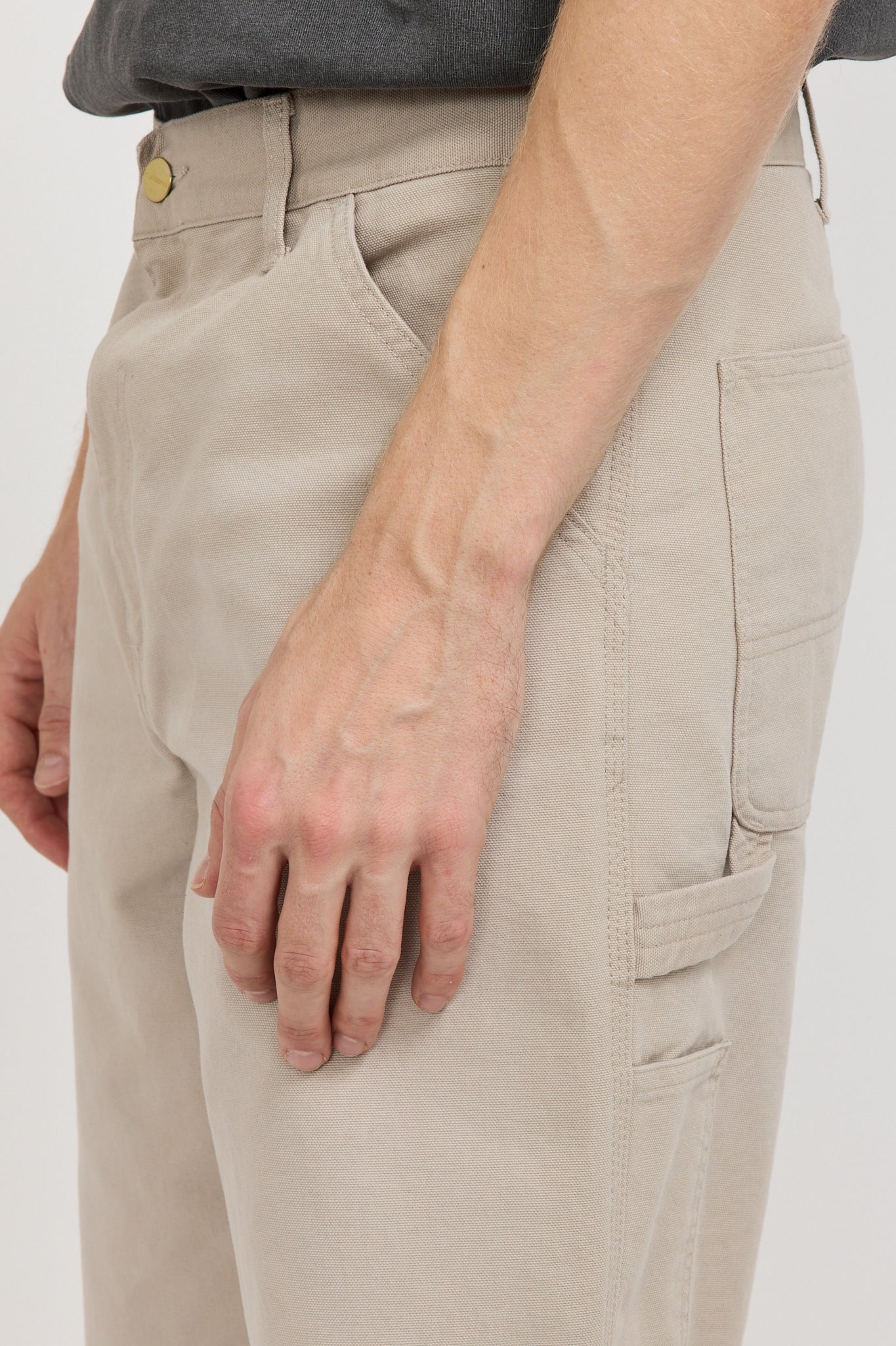 Single Knee Pant Dusky Beige