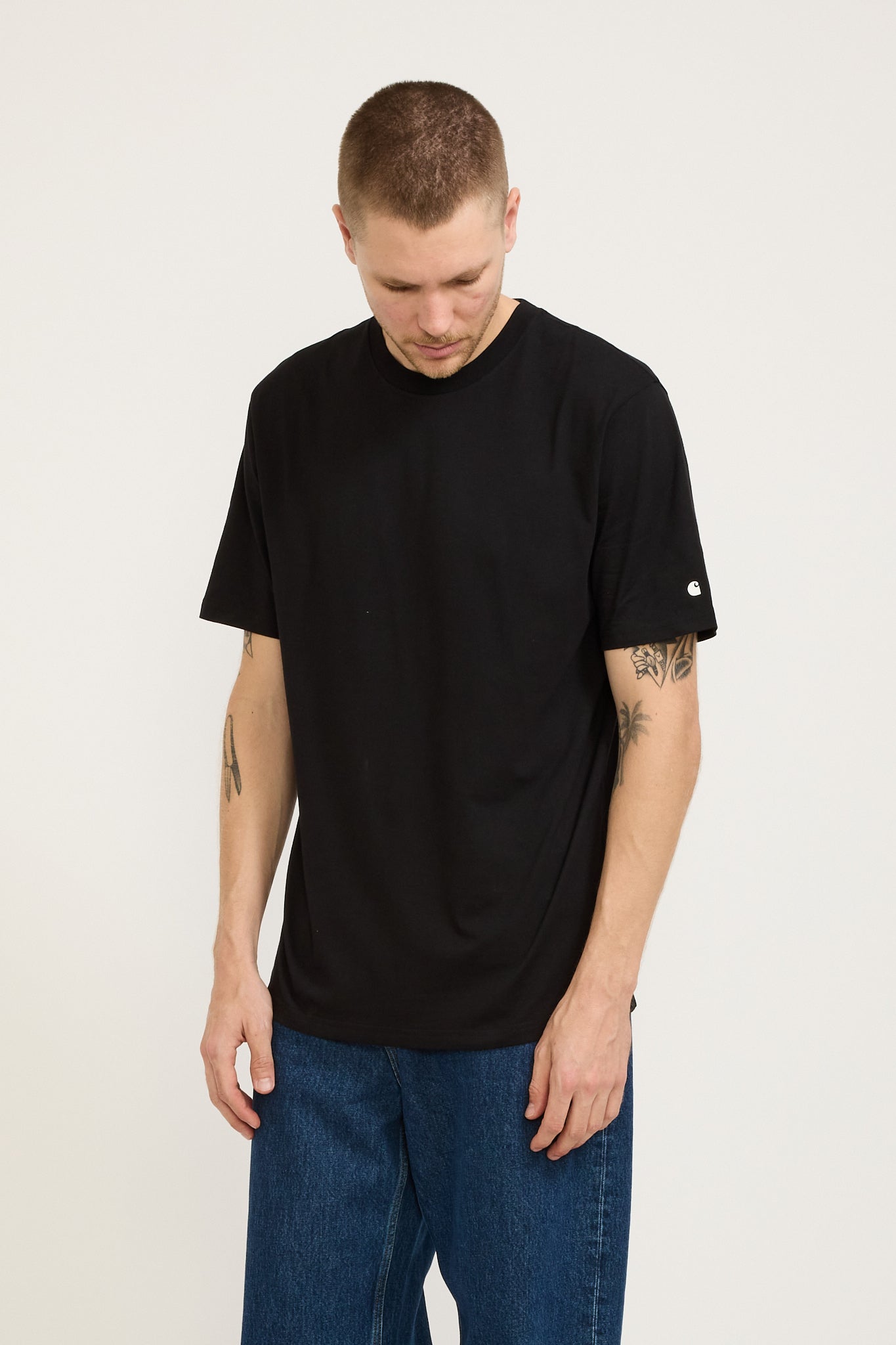 Carhartt WIP | S/S Base T-Shirt Black/White | Maplestore