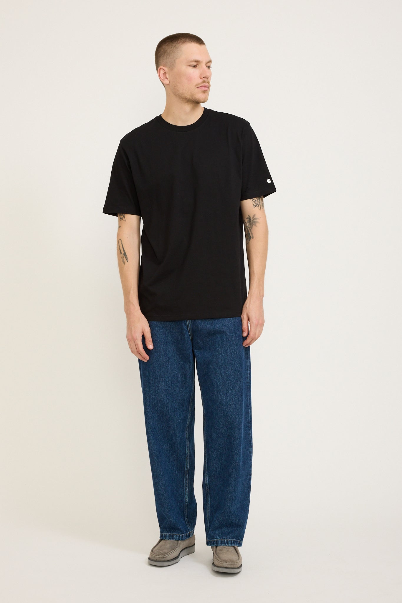 Carhartt WIP | S/S Base T-Shirt Black/White | Maplestore