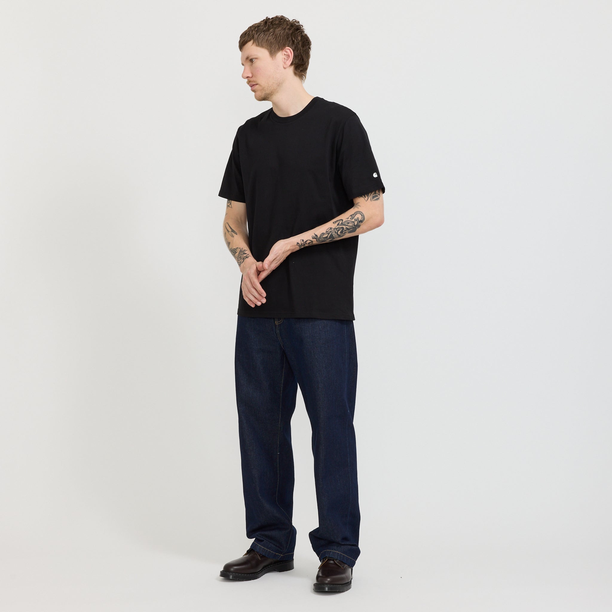 Carhartt WIP | S/S Base T-Shirt Black/White | Maplestore