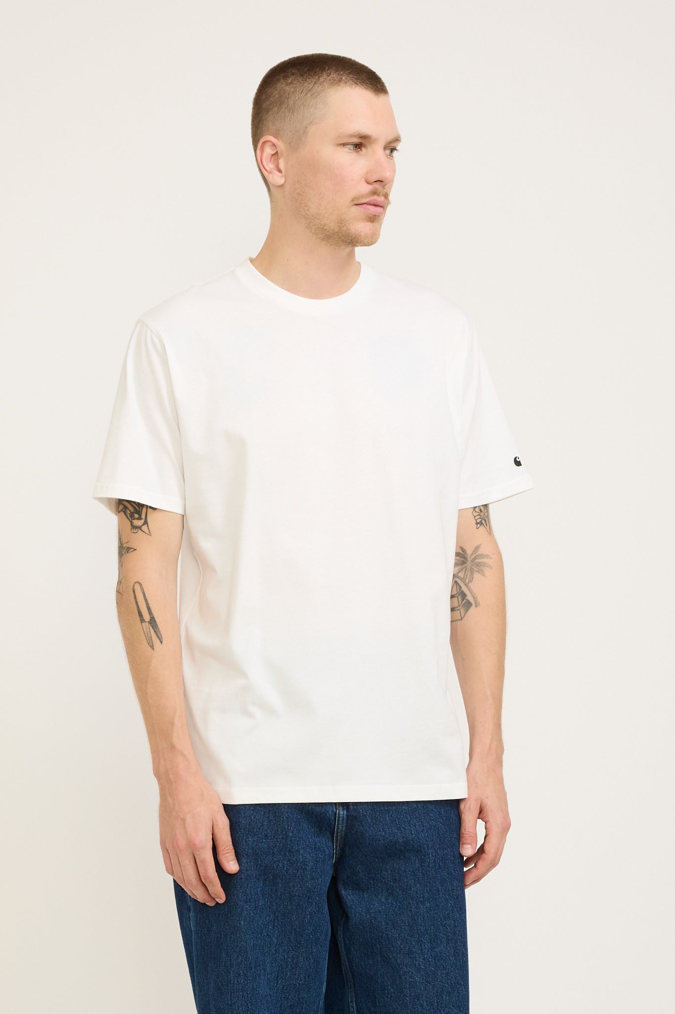 Carhartt WIP | S/S Base T-Shirt White/Black | Maplestore