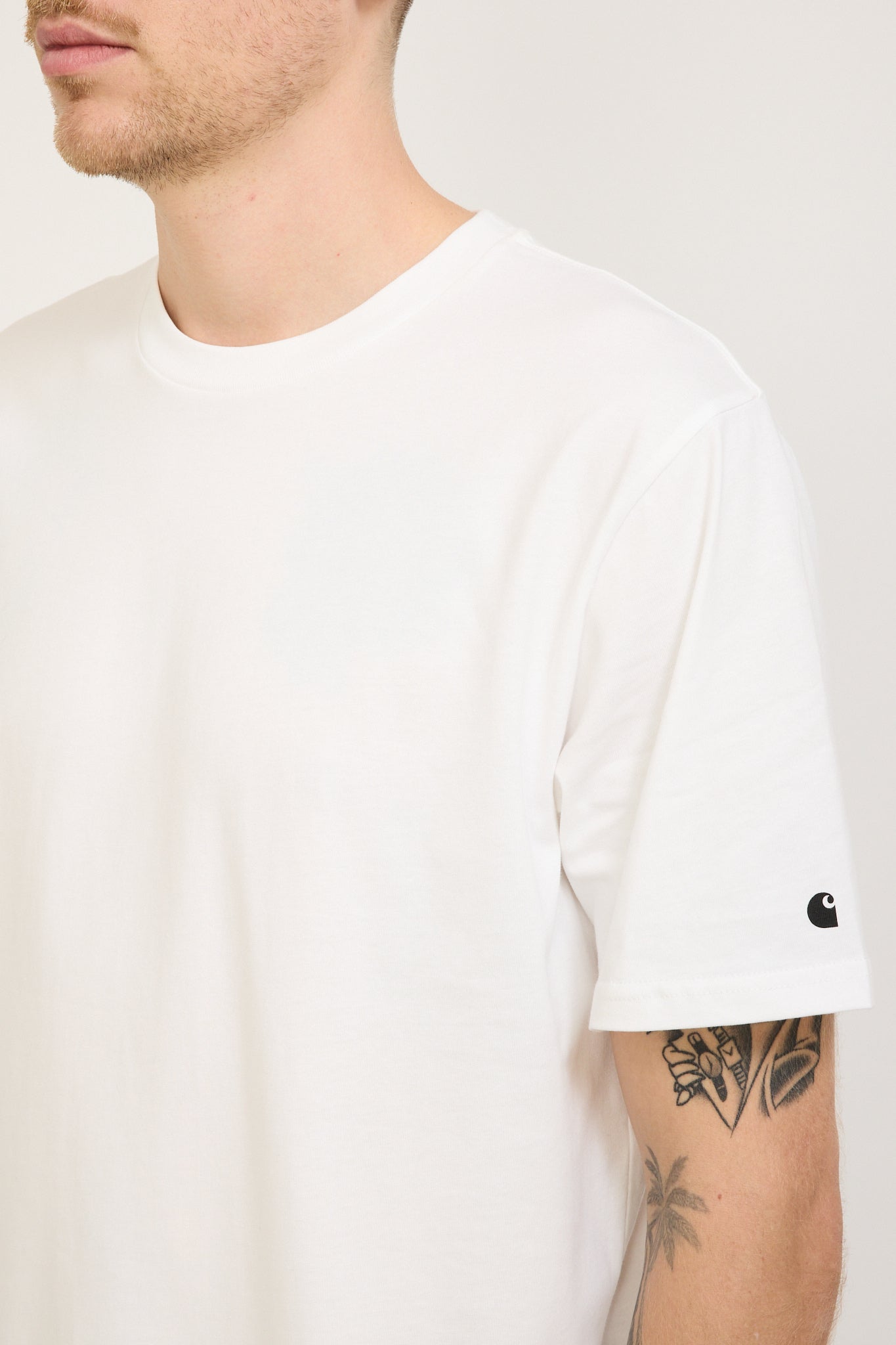 Carhartt WIP | S/S Base T-Shirt White/Black | Maplestore