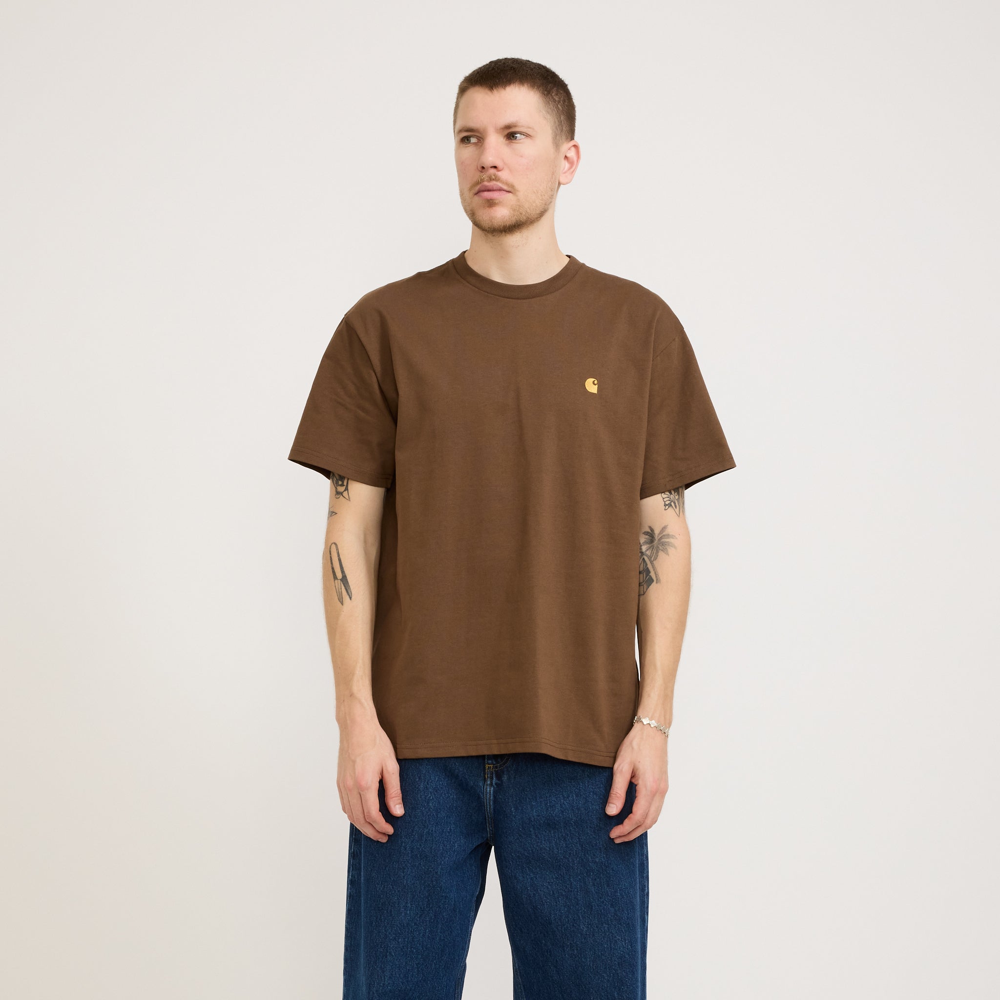 S/S Chase T-Shirt Chocolate/Gold