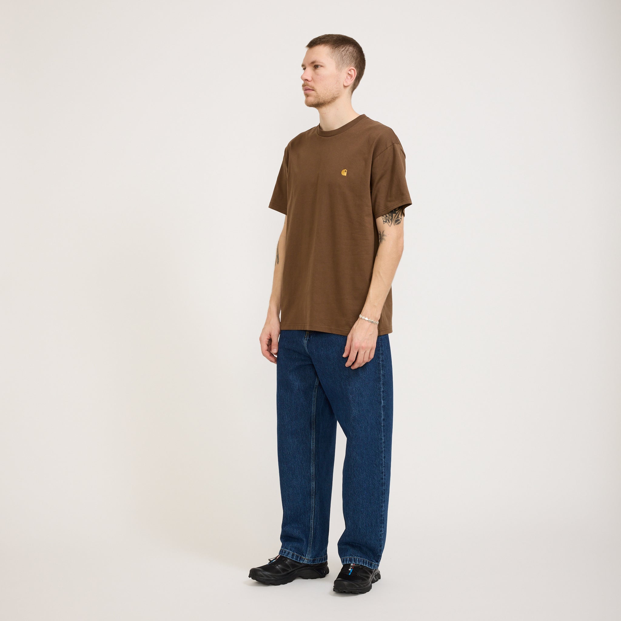 S/S Chase T-Shirt Chocolate/Gold