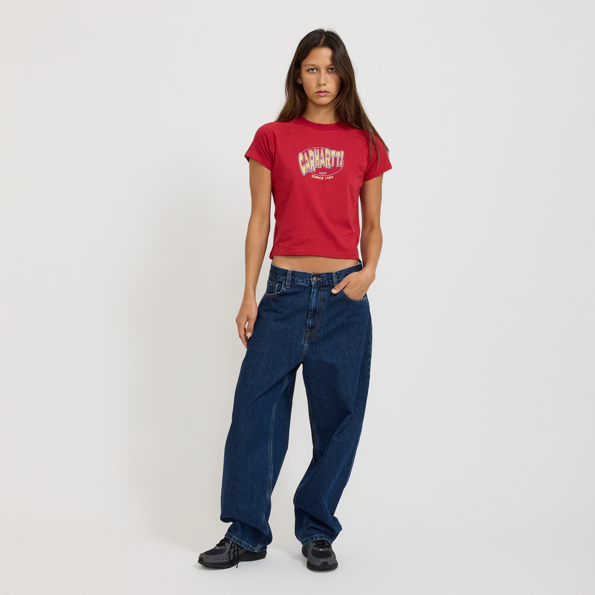 Carhartt WIP | S/S Hot Script Tee Cherry | Maplestore