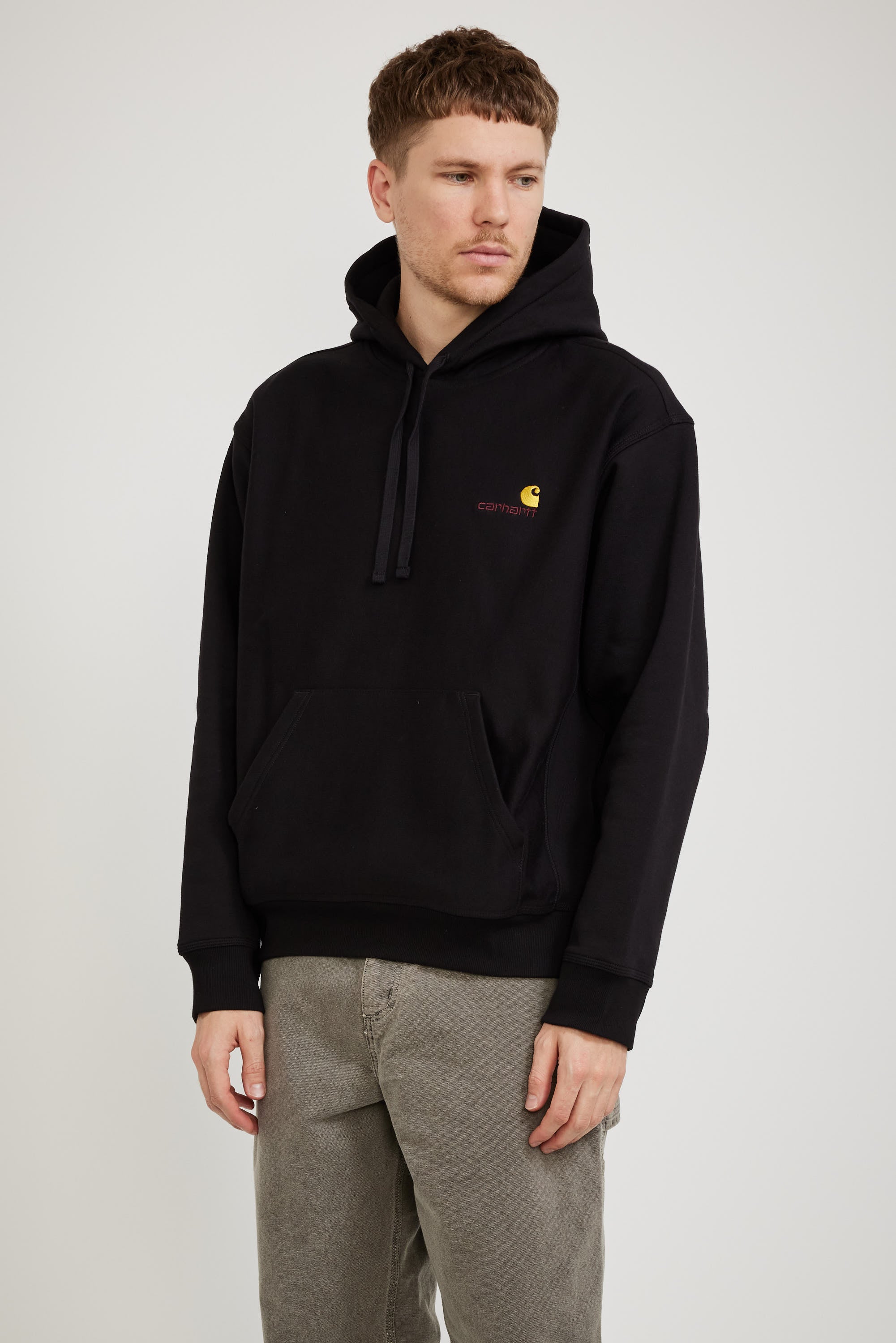 Carhartt WIP | Hooded American Script Sweat Black | Maplestore