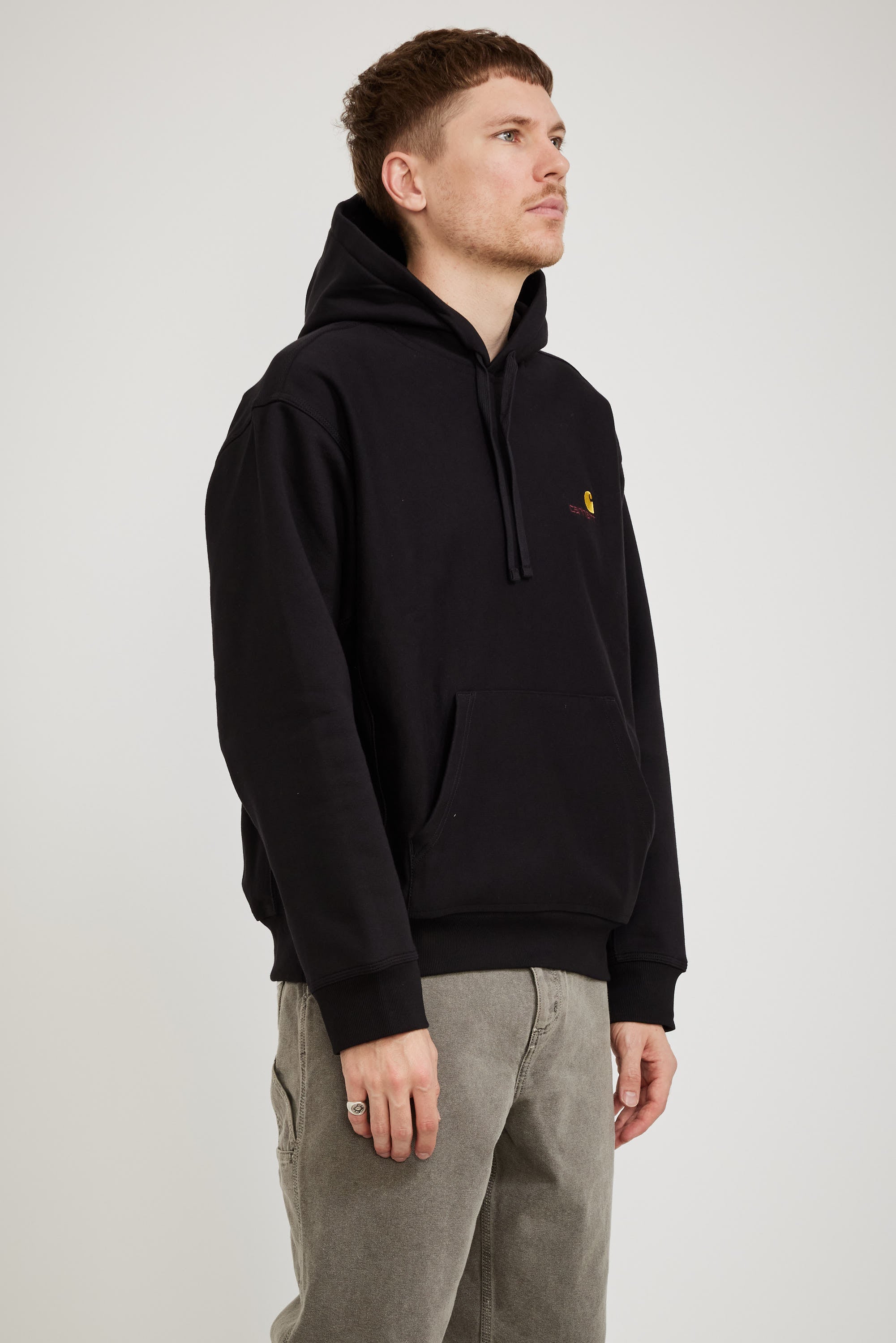 Carhartt WIP | Hooded American Script Sweat Black | Maplestore